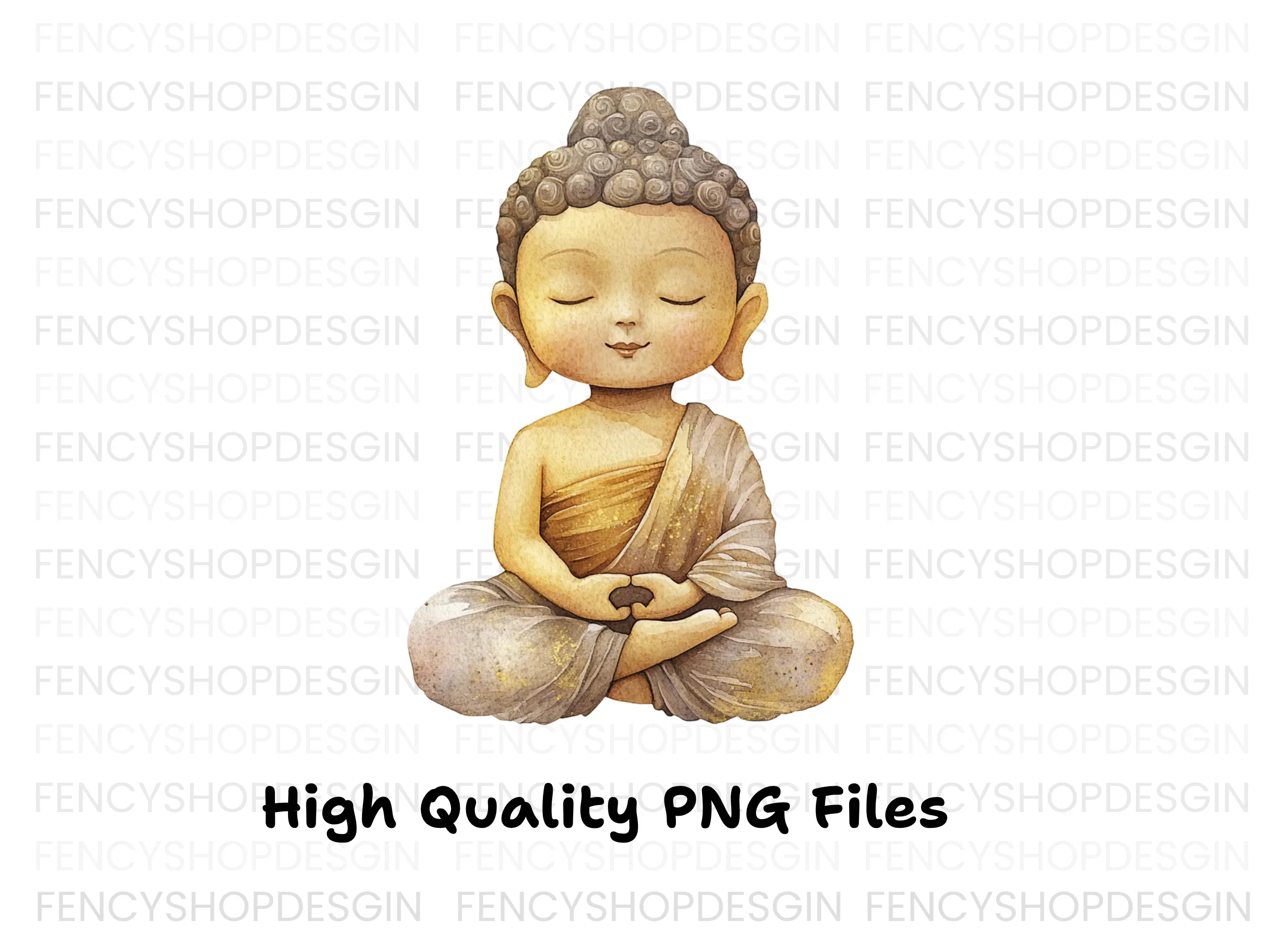 Cute Buddha Clipart Bundle - Image 3