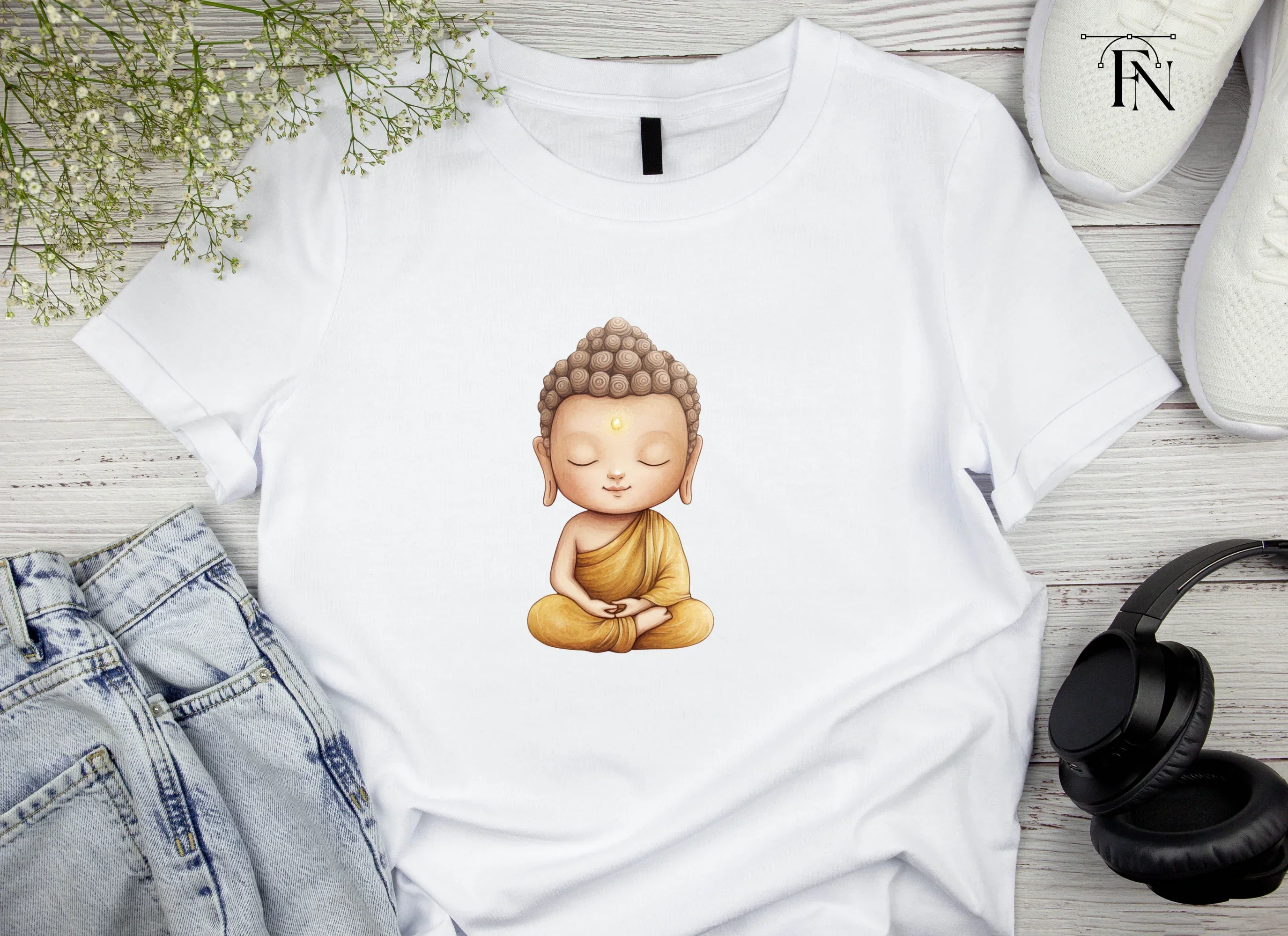 Cute Buddha Clipart Bundle - Image 4