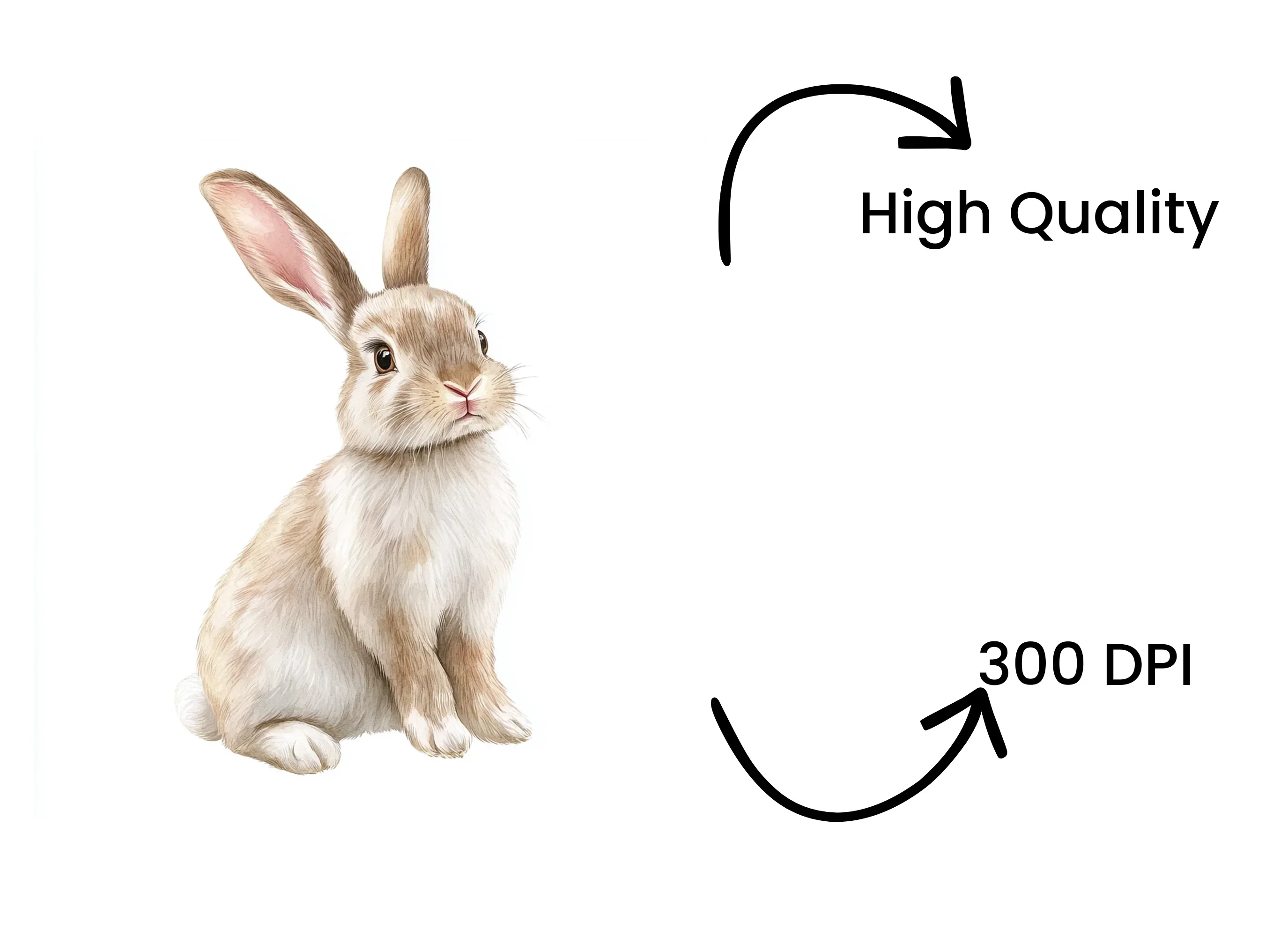 Cute Bunny Clipart Bundle - Image 4