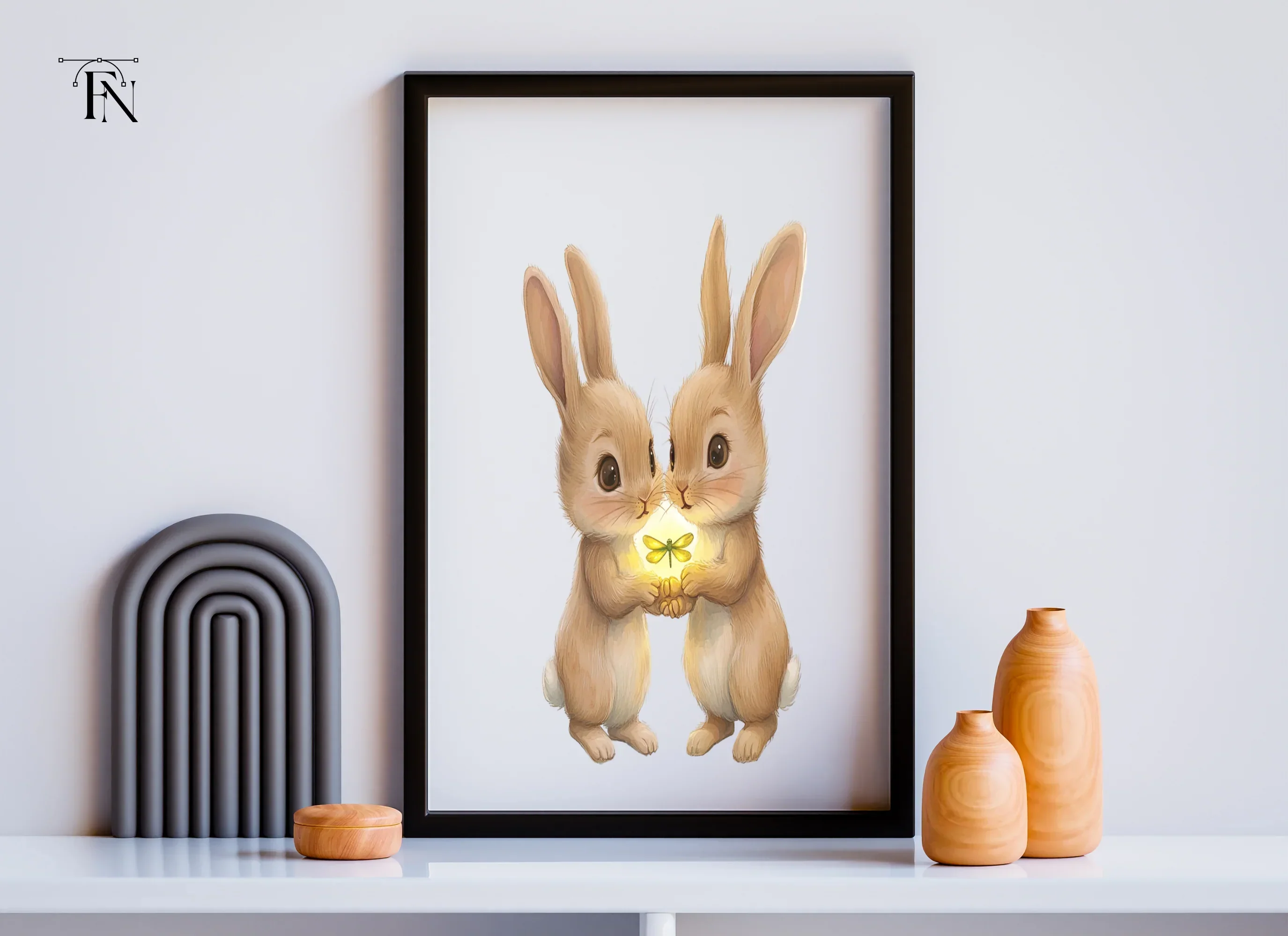 Cute Bunny Couple Clipart Bundle - Image 6