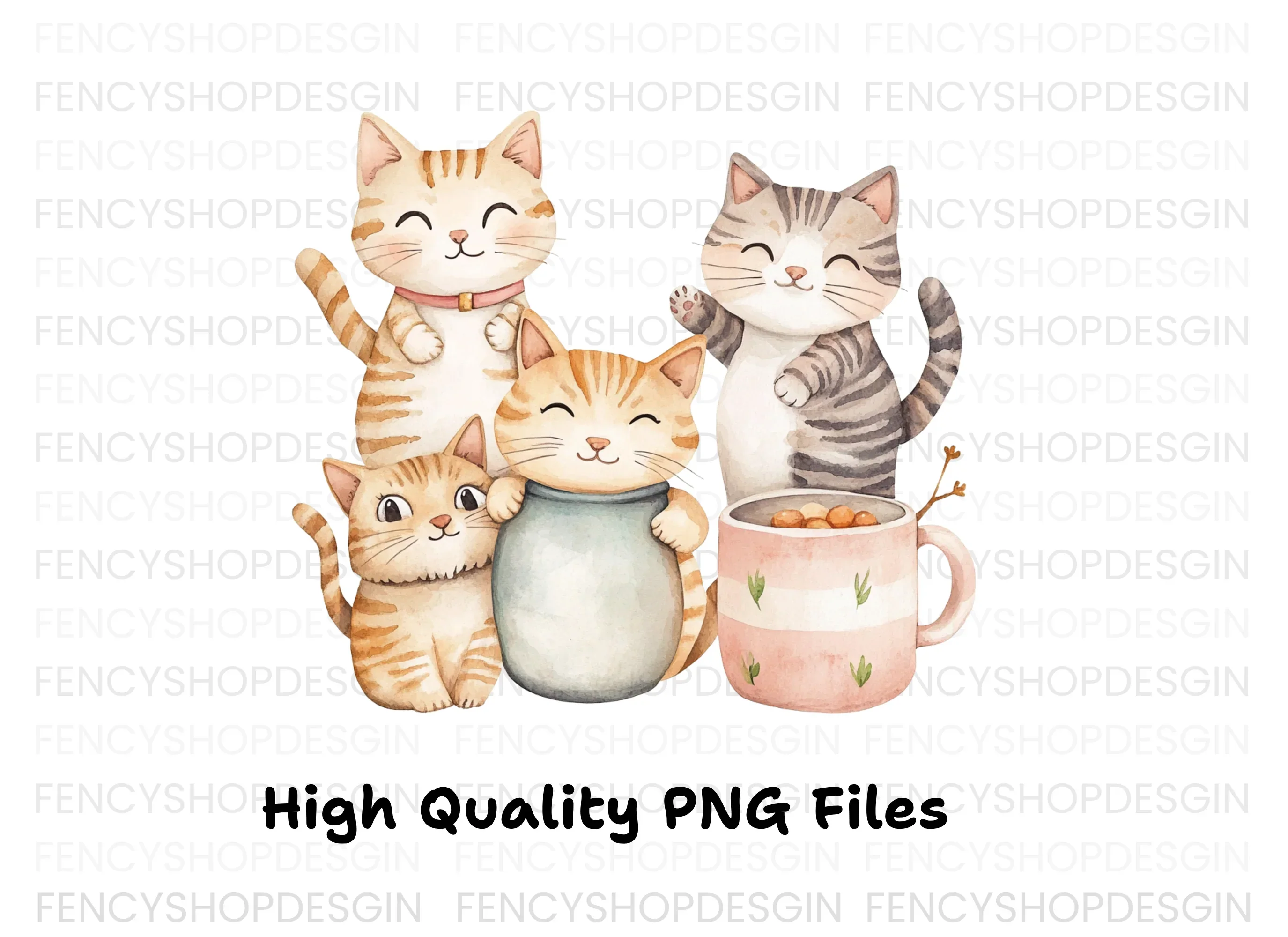 Cute Cat Clipart Bundle - Image 2