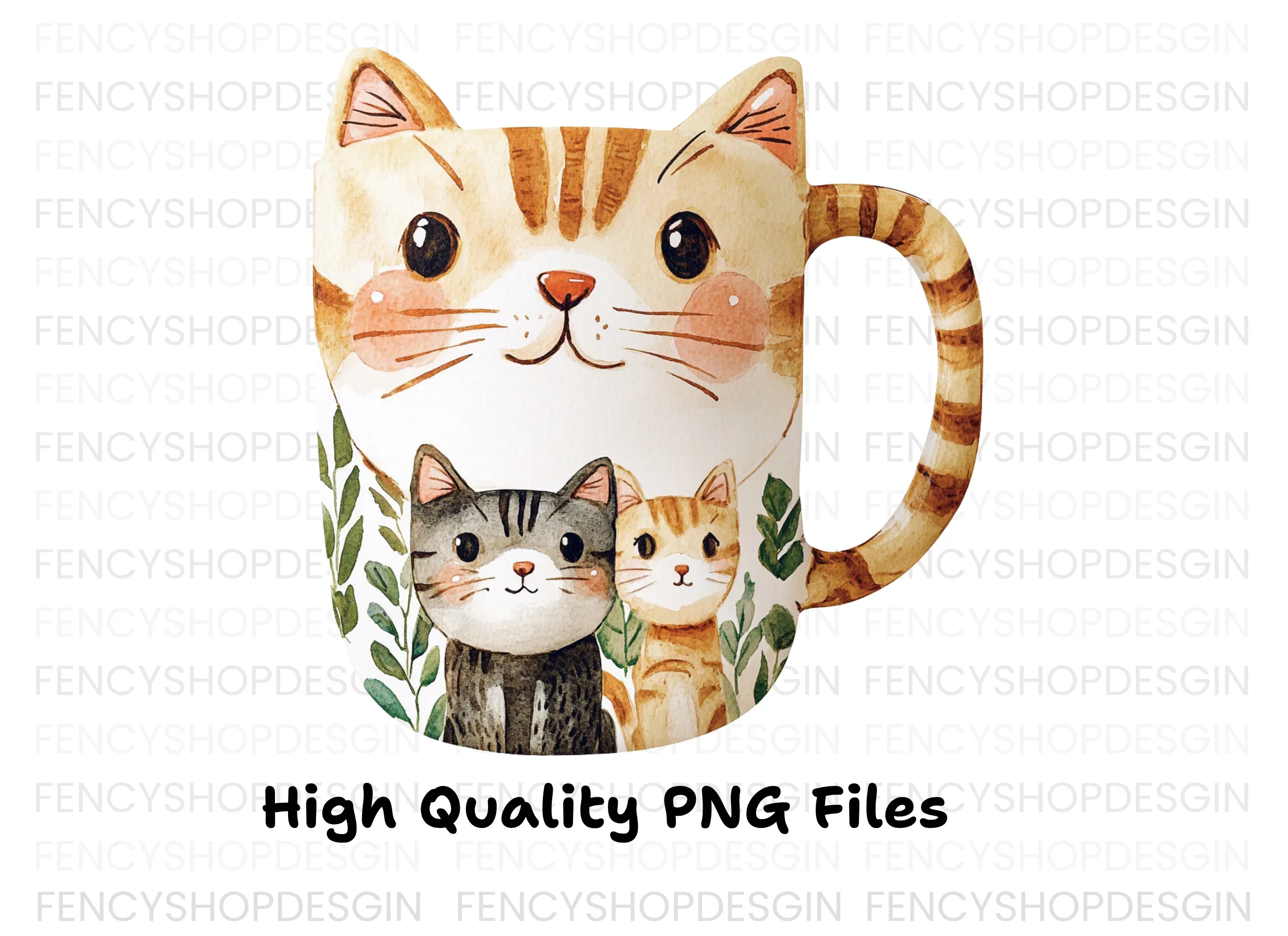 Cute Cat Family Clipart Bundle - Image 3