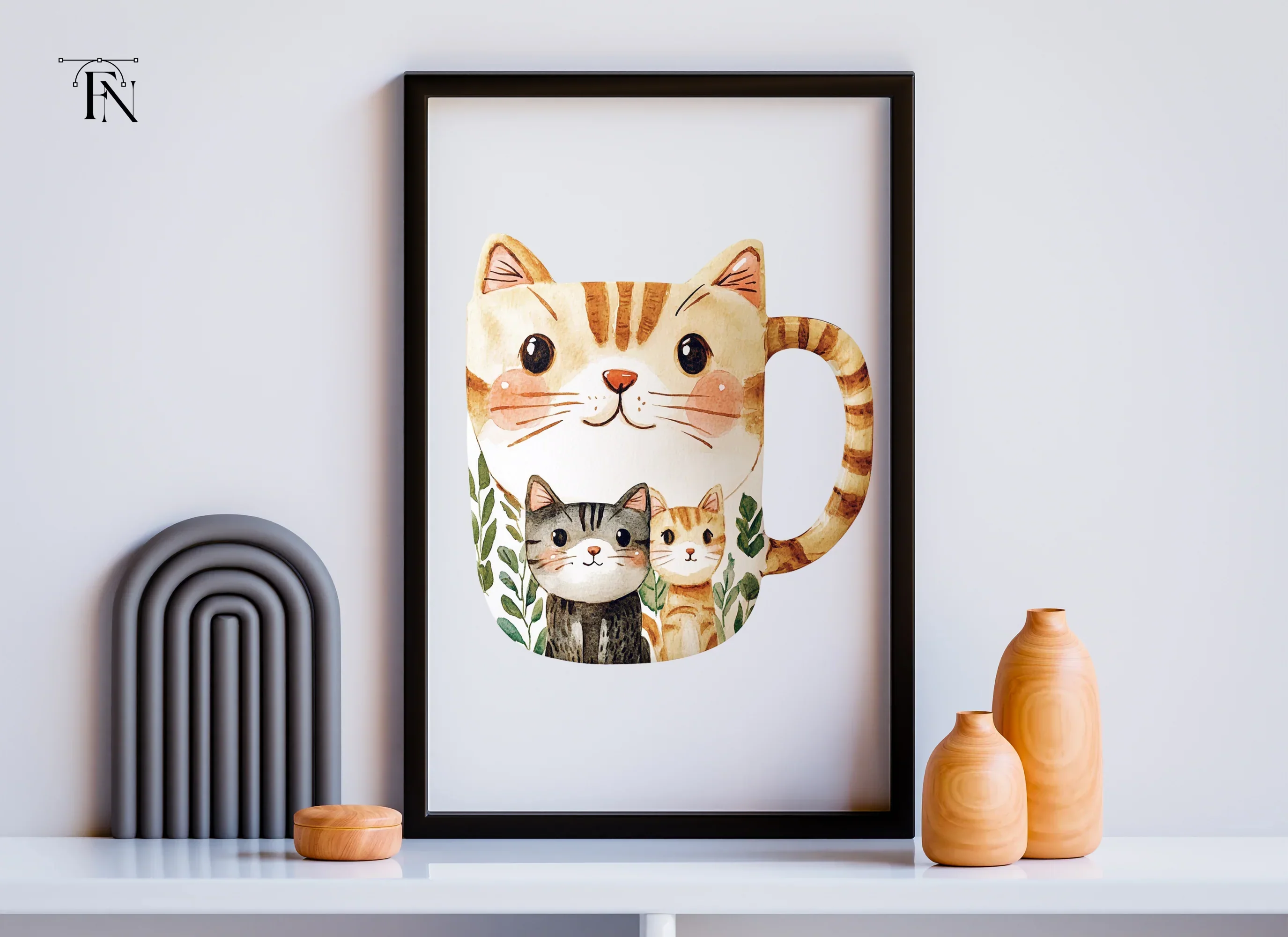 Cute Cat Family Clipart Bundle - Image 6