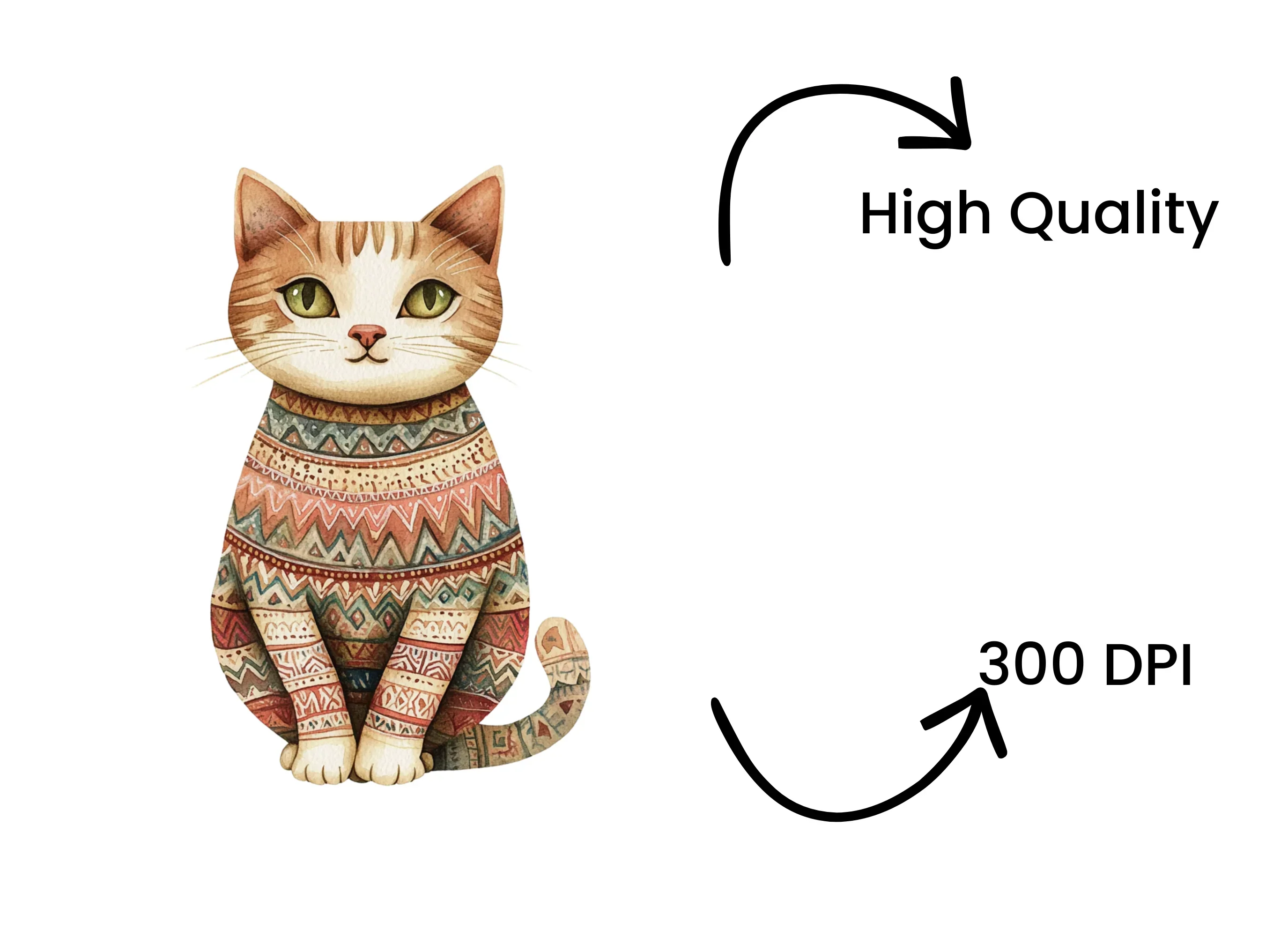 Cute Cats in Sweaters Clipart Bundle - Image 4