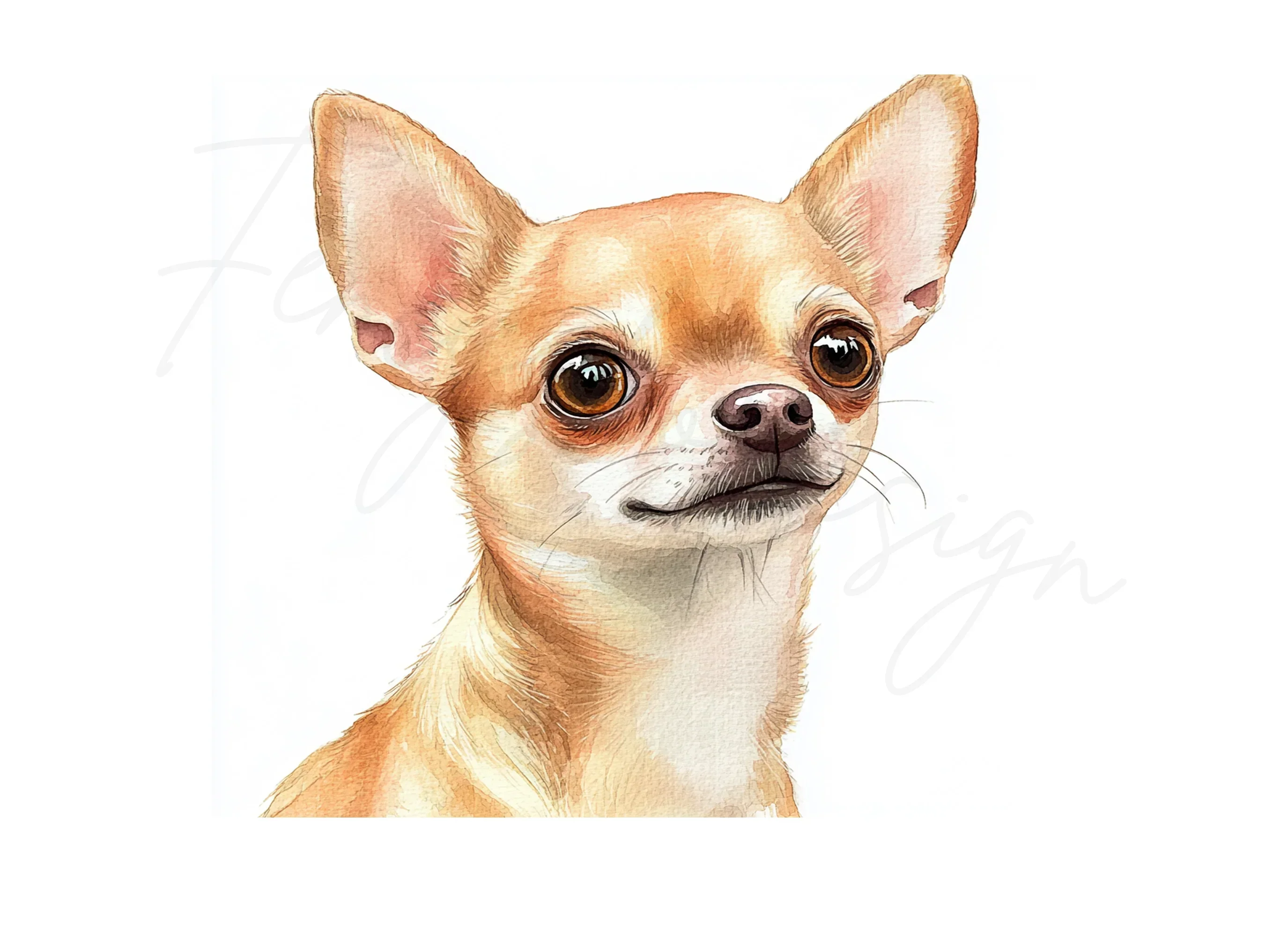 Cute Chihuahua Dog Head Portrait Clipart Bundle - Image 2