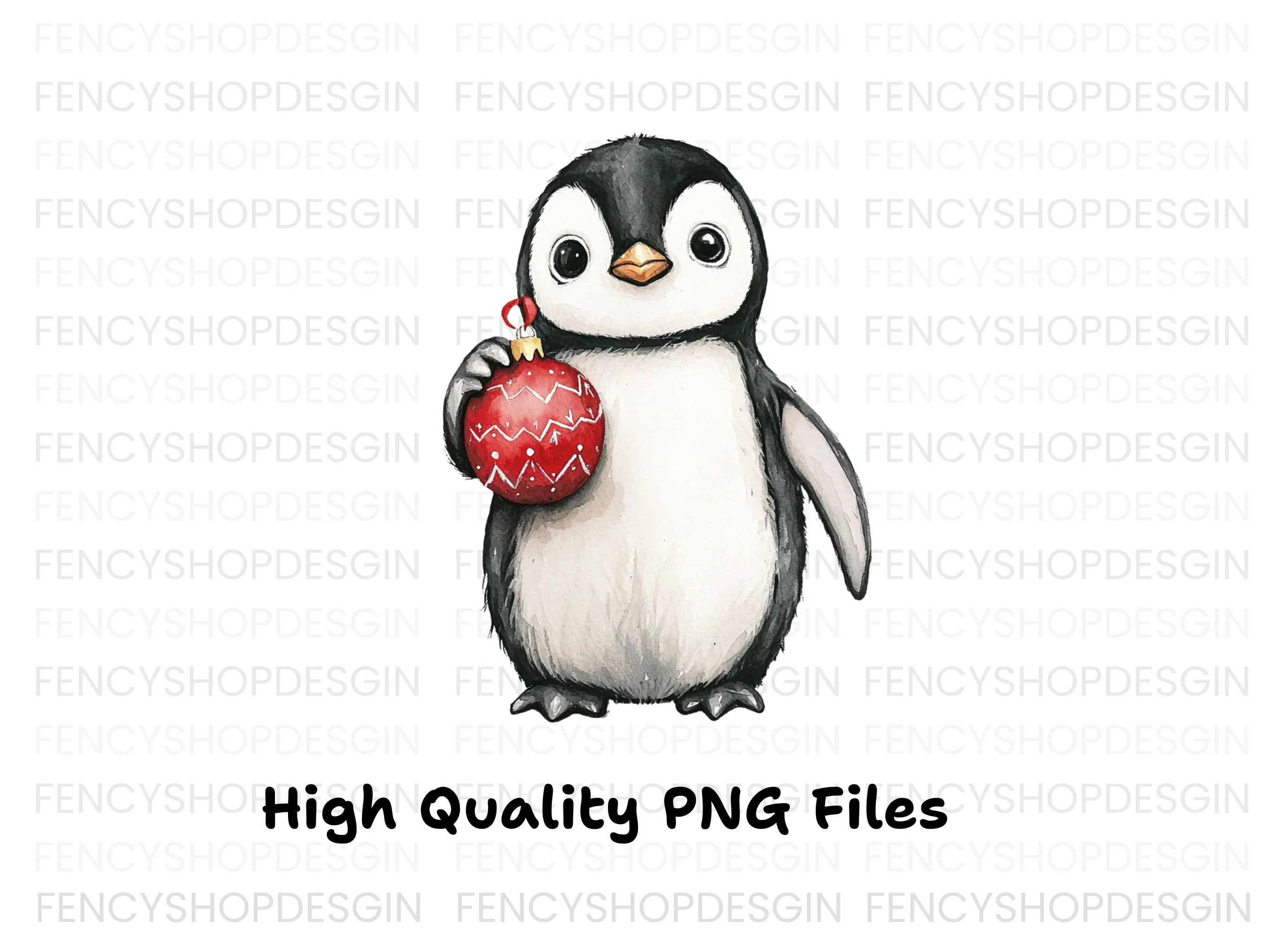 Cute Christmas Penguin Clipart Bundle - Image 3
