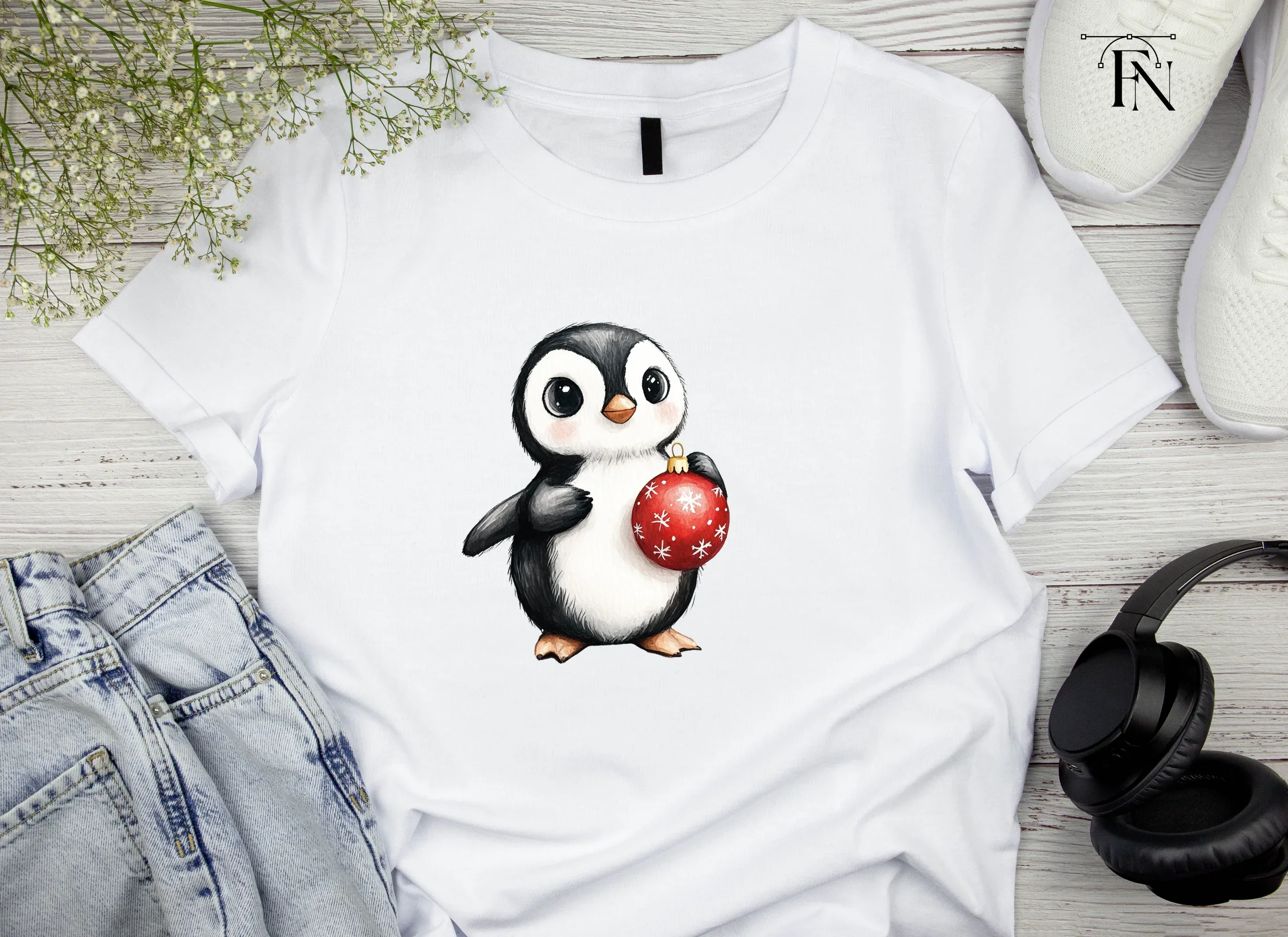Cute Christmas Penguin Clipart Bundle - Image 4