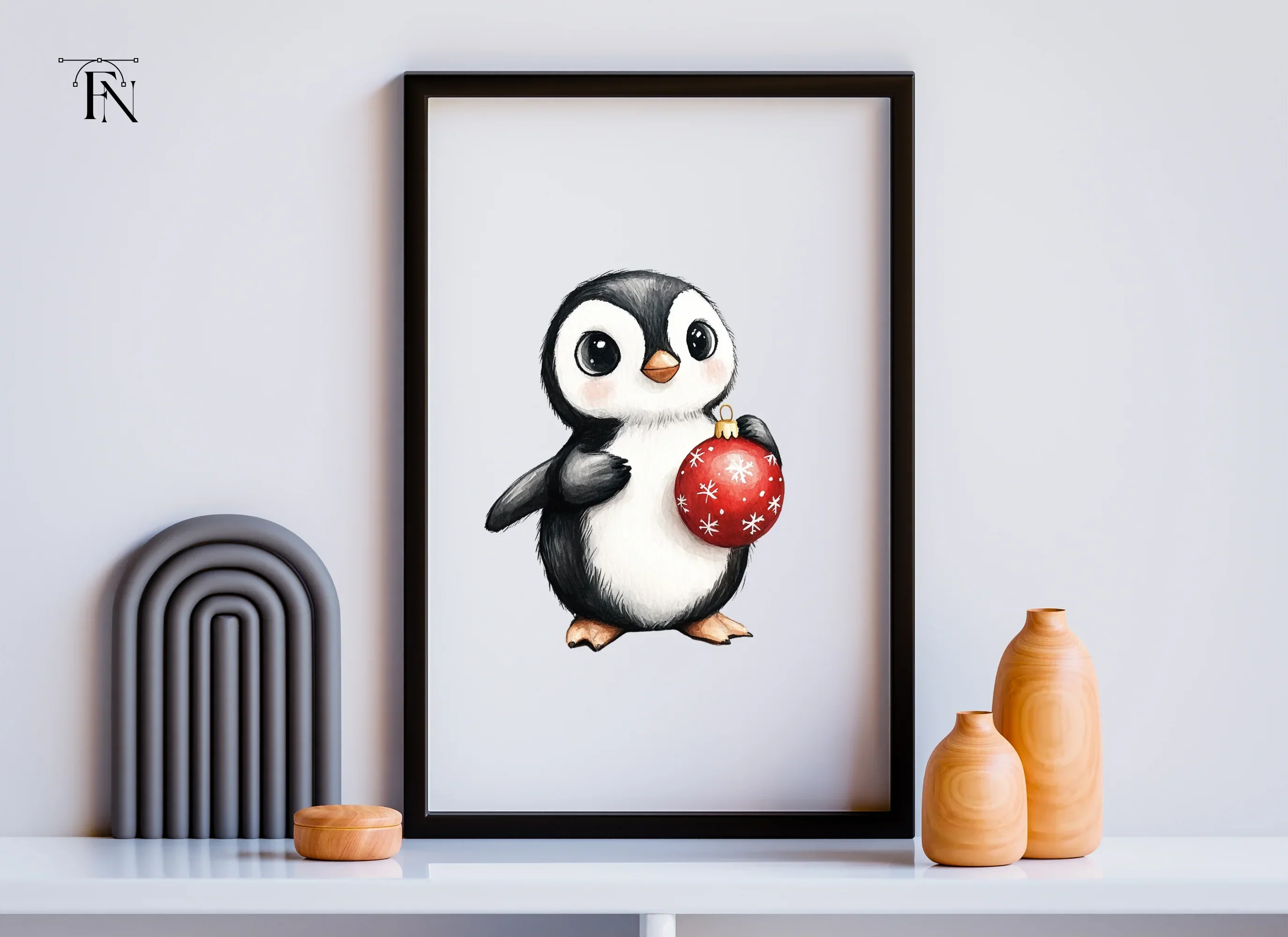 Cute Christmas Penguin Clipart Bundle - Image 6