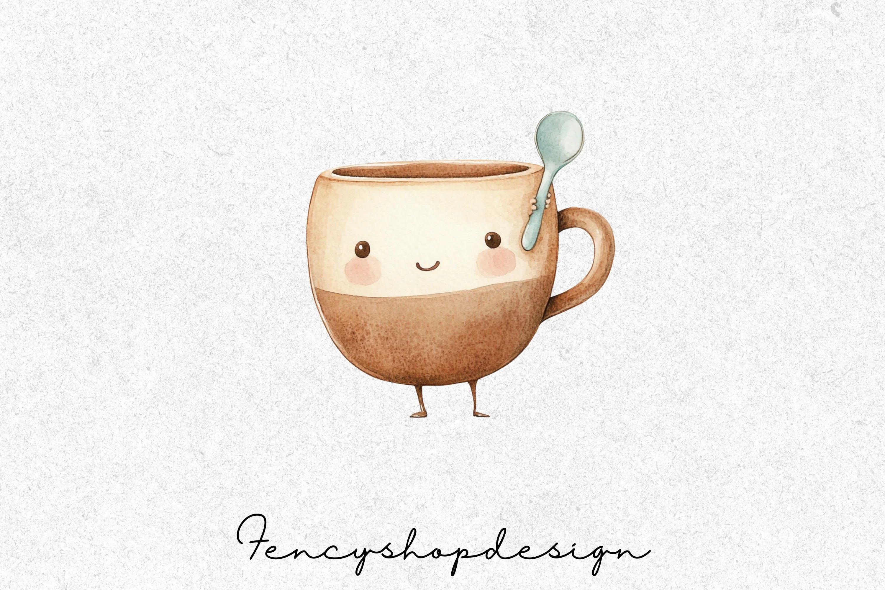 Cute Coffee Mugs Clipart Bundle - Image 4