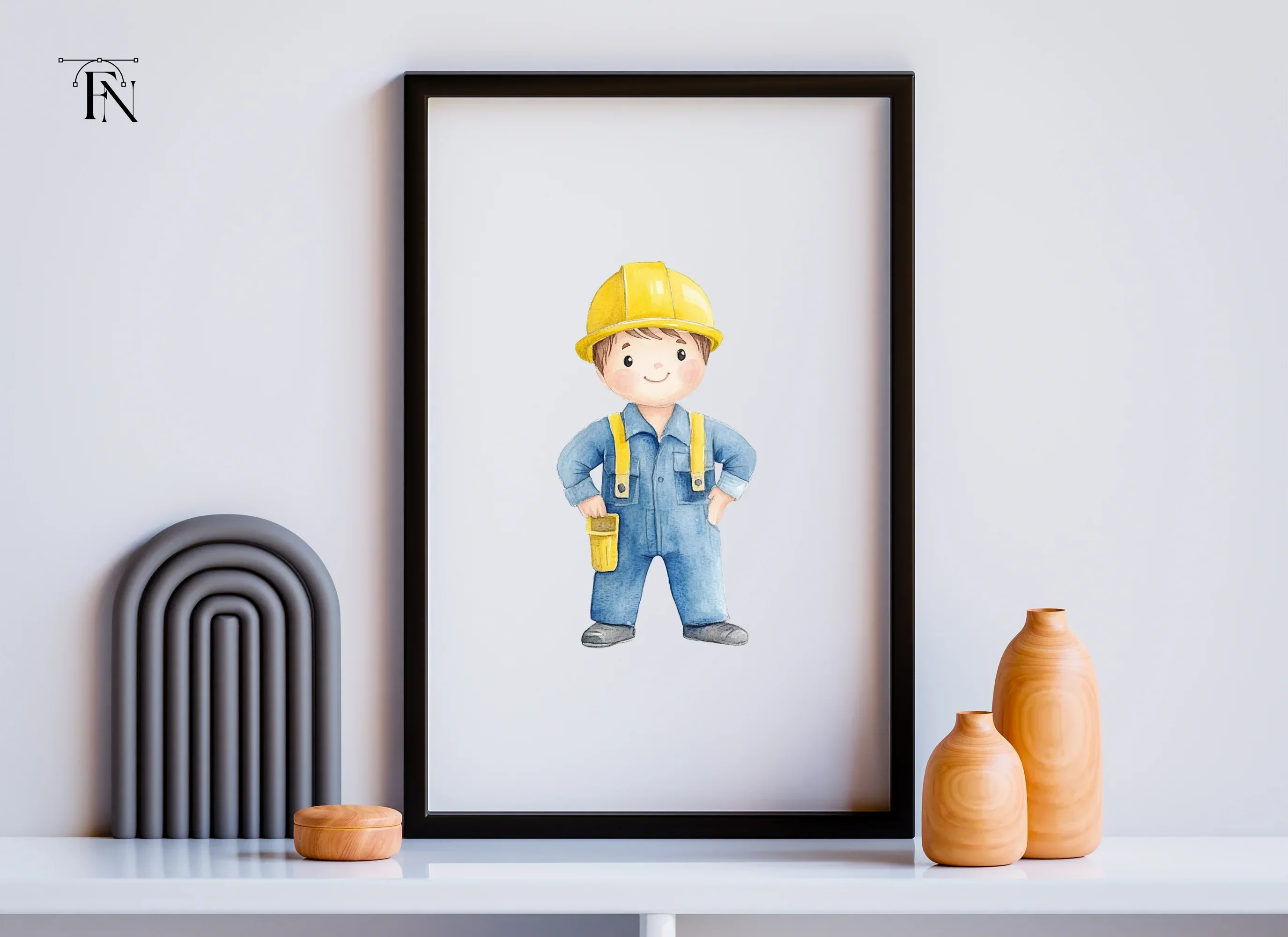 Cute Construction Worker Clipart Bundle - Image 4