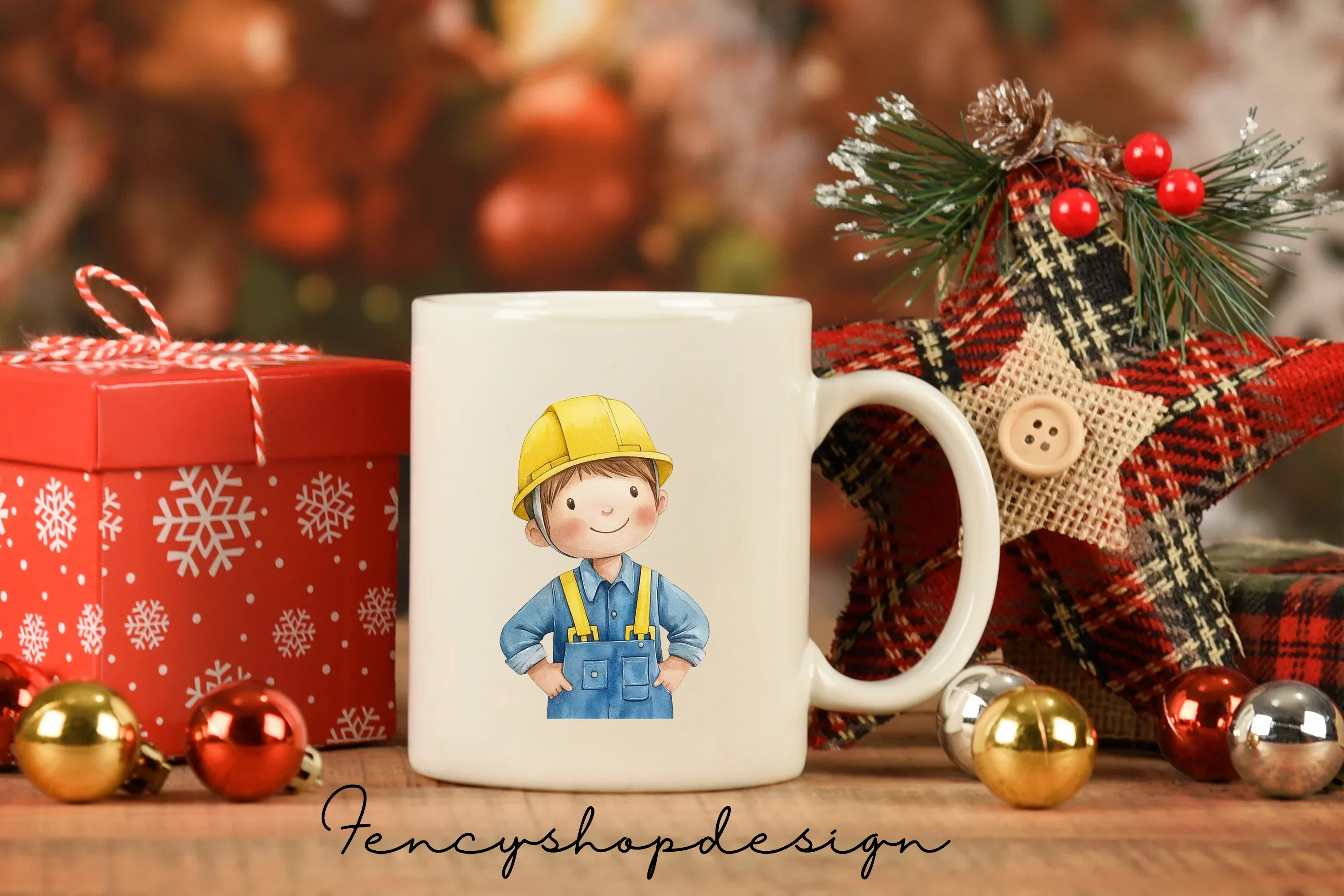 Cute Construction Worker Clipart Bundle - Image 7