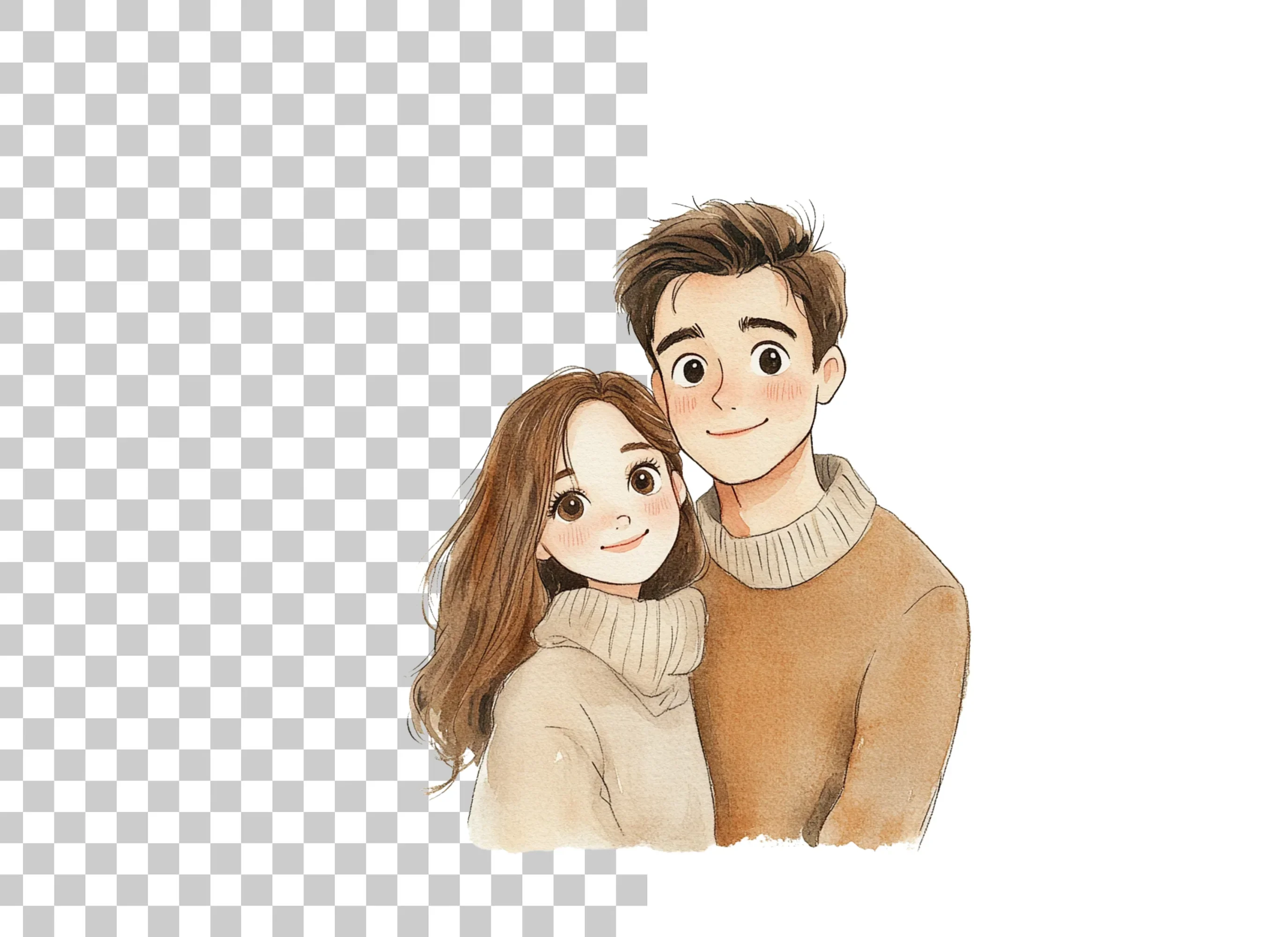 Cute Couple Romantic Clipart Bundle - Image 2