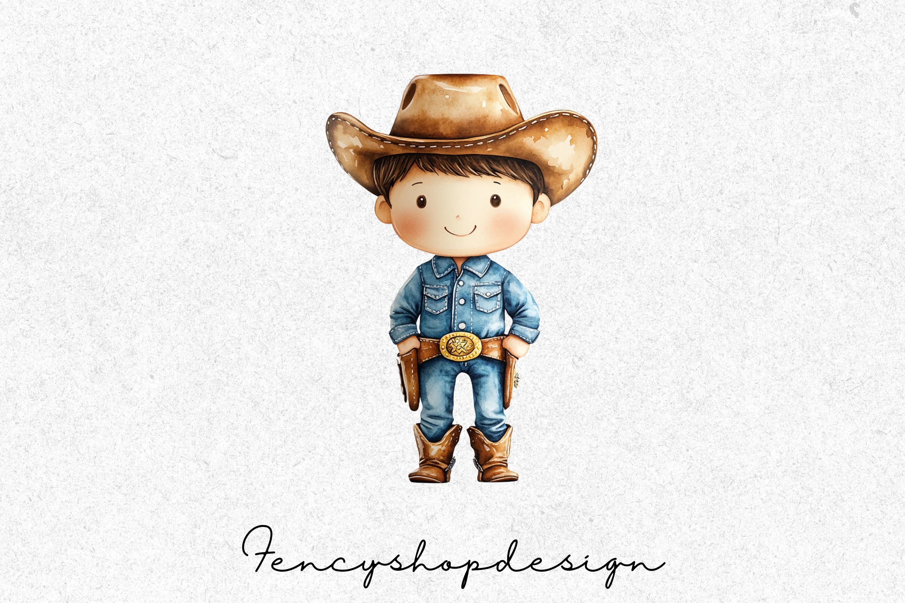 Cute Cowboy Clipart Bundle - Image 6