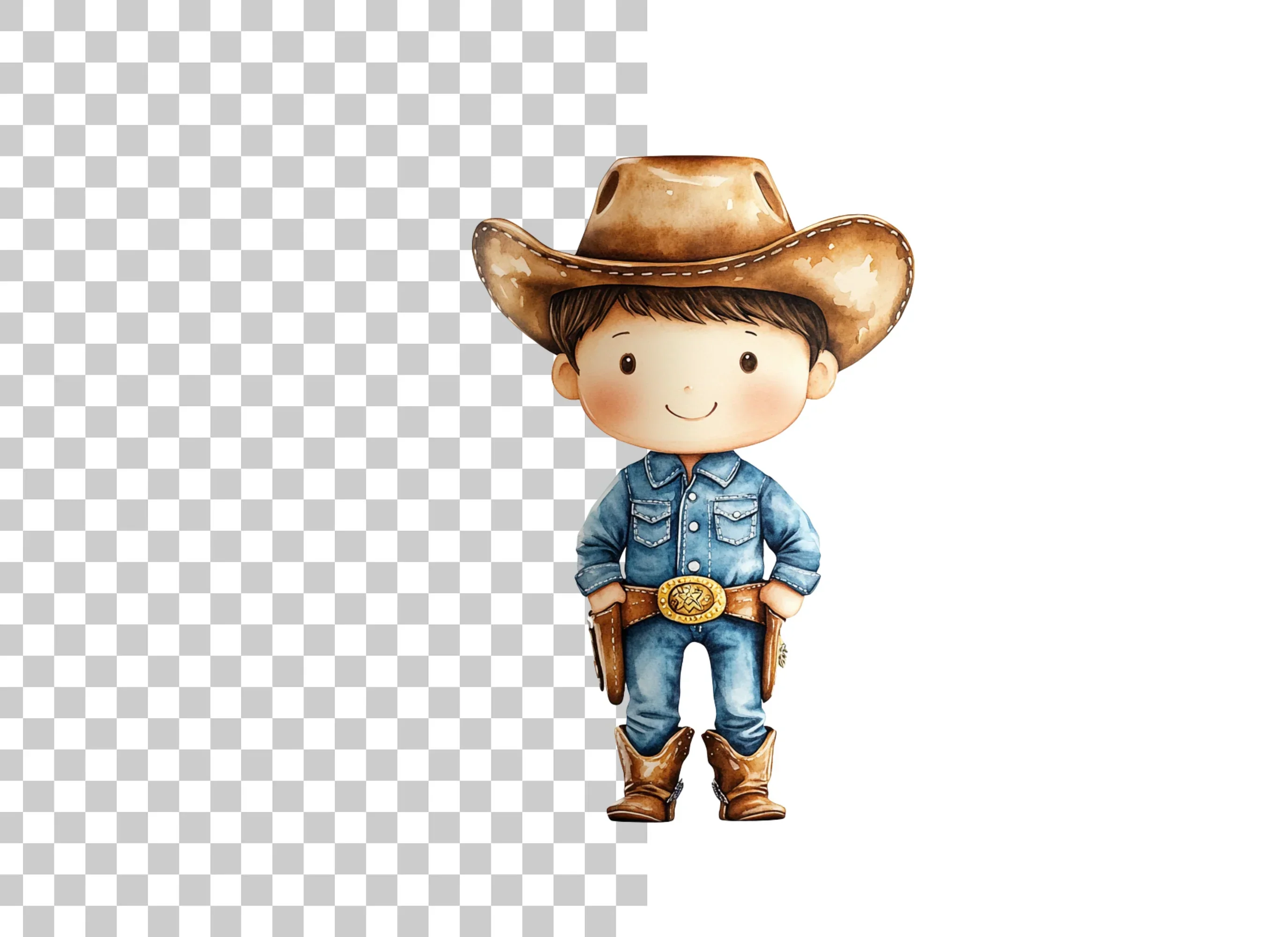 Cute Cowboy Clipart Bundle - Image 2