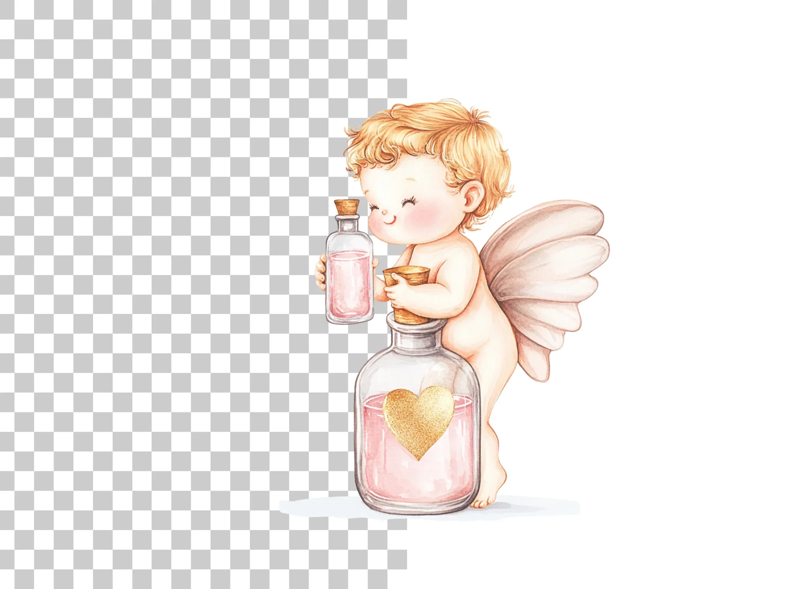Cute Cupid Love Potion Clipart Bundle - Image 2