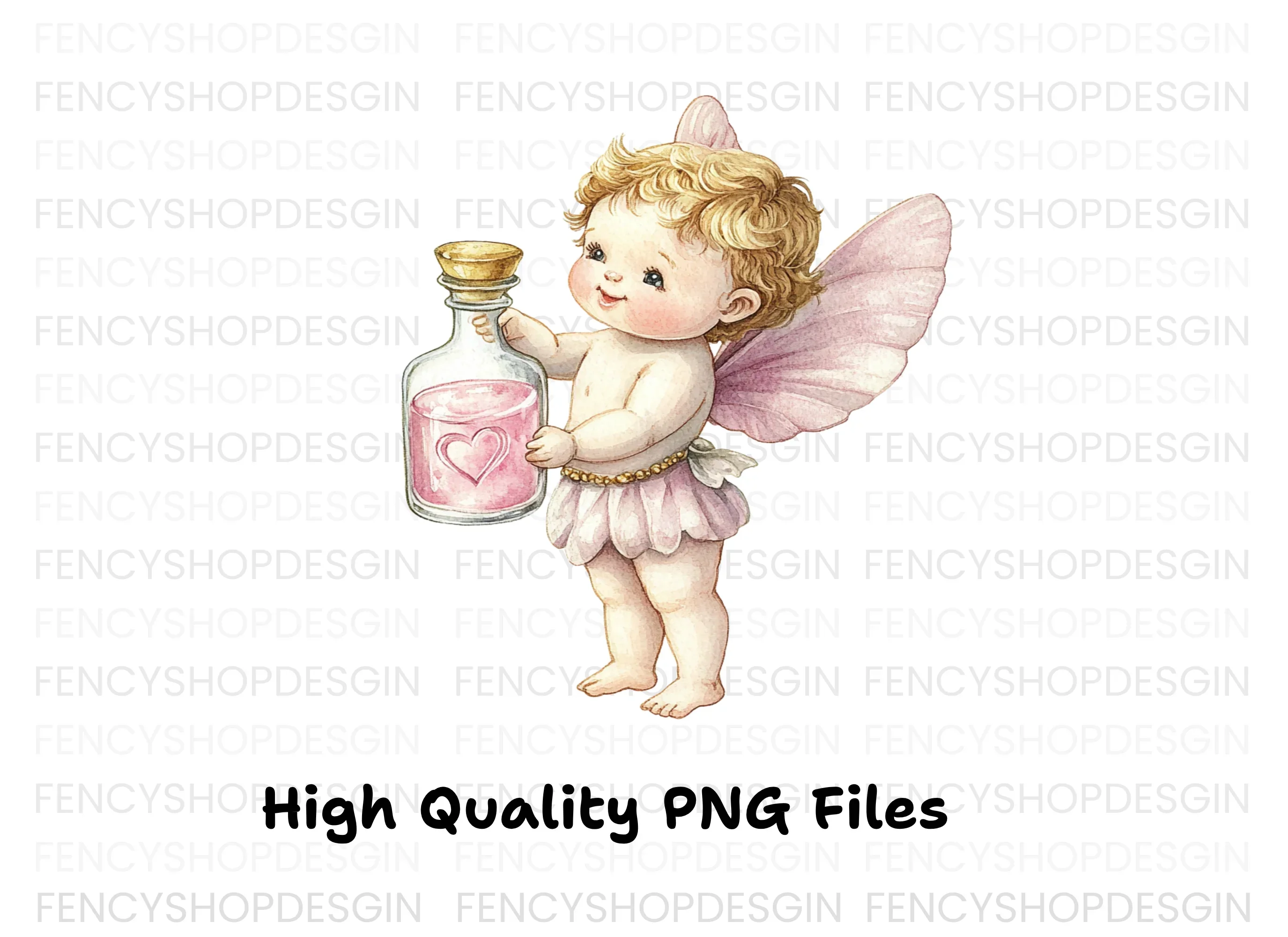 Cute Cupid Valentine Day Clipart Bundle - Image 3