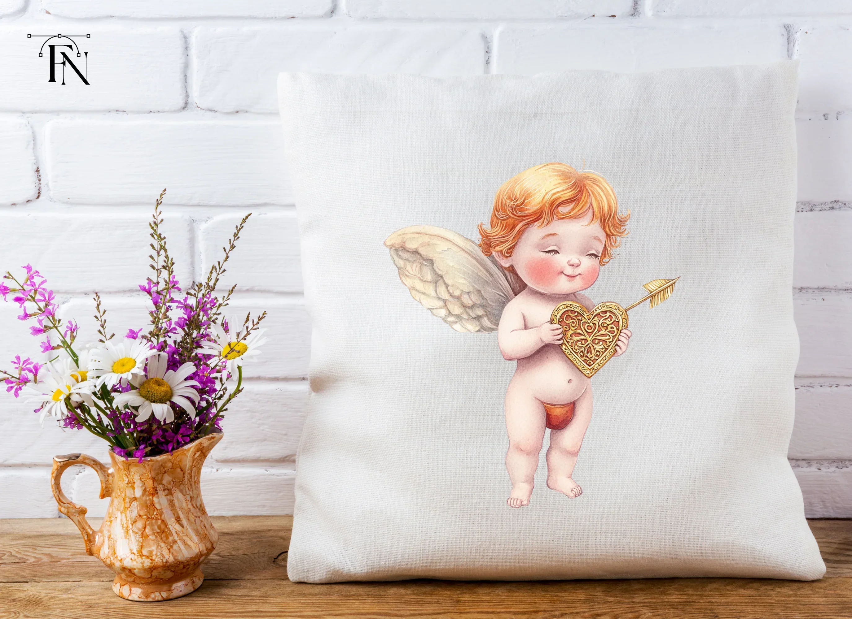 Cute Cupid Valentine Day Clipart Bundle - Image 4