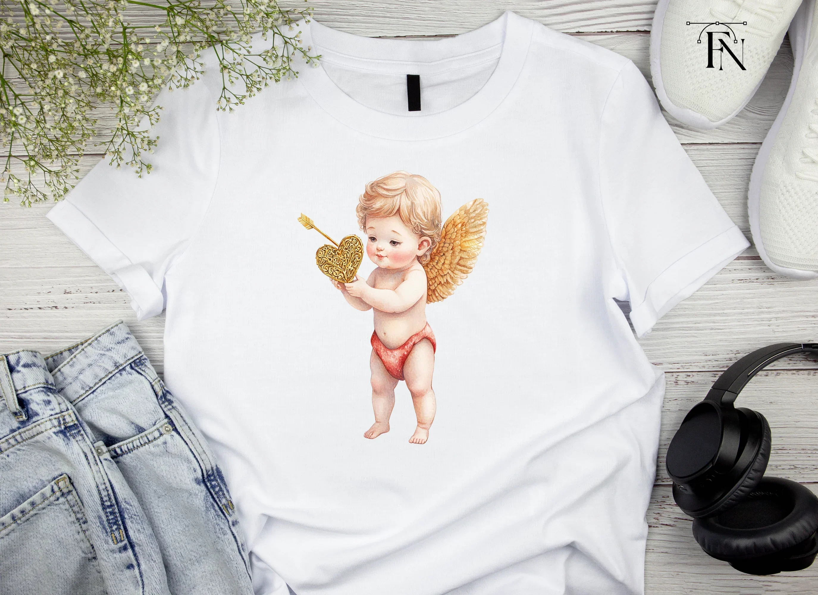 Cute Cupid Valentine Day Clipart Bundle - Image 5