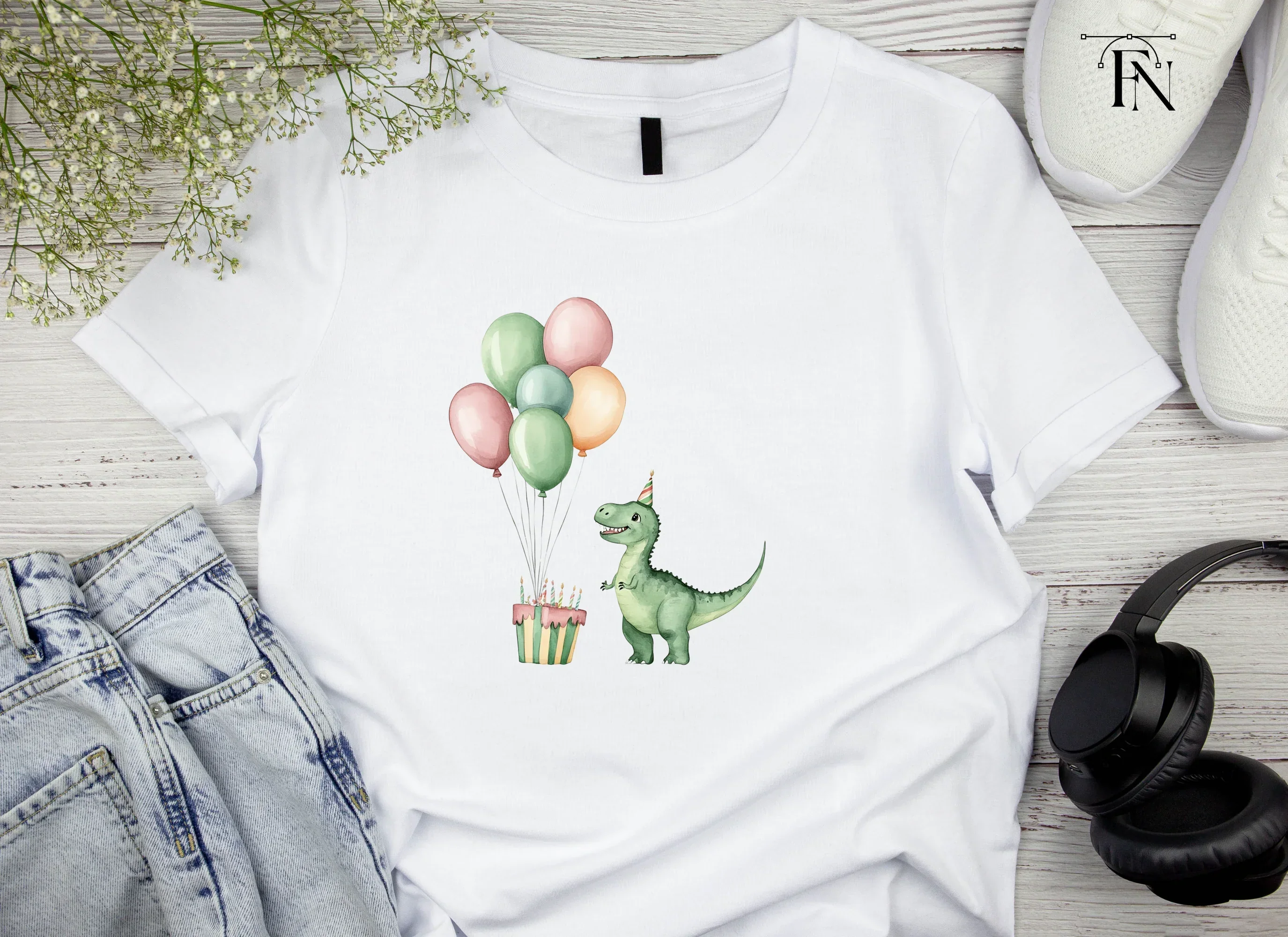 Cute Dinosaur Birthday Party Clipart Bundle - Image 4