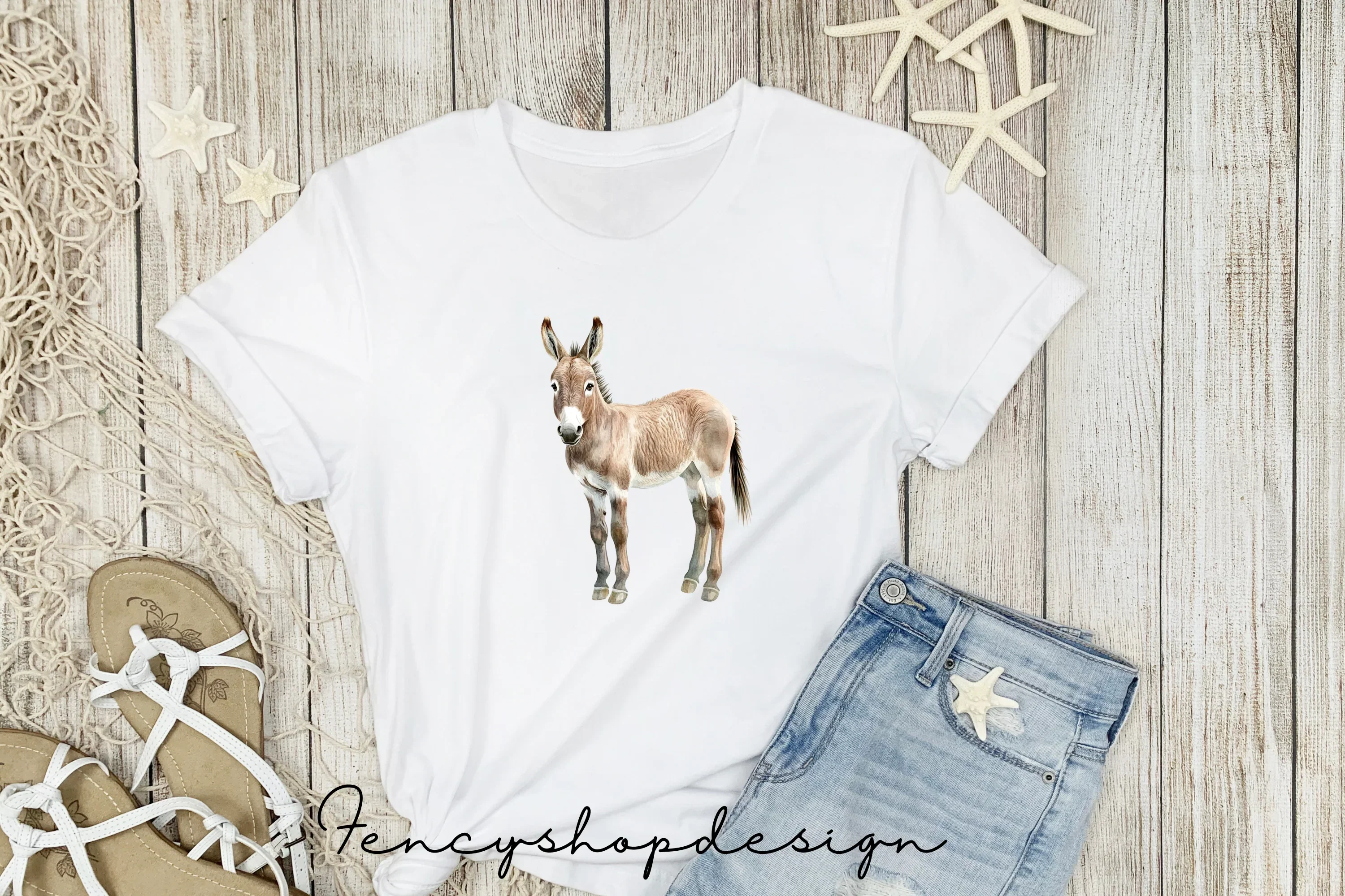 Cute Donkey Clipart Bundle - Image 4