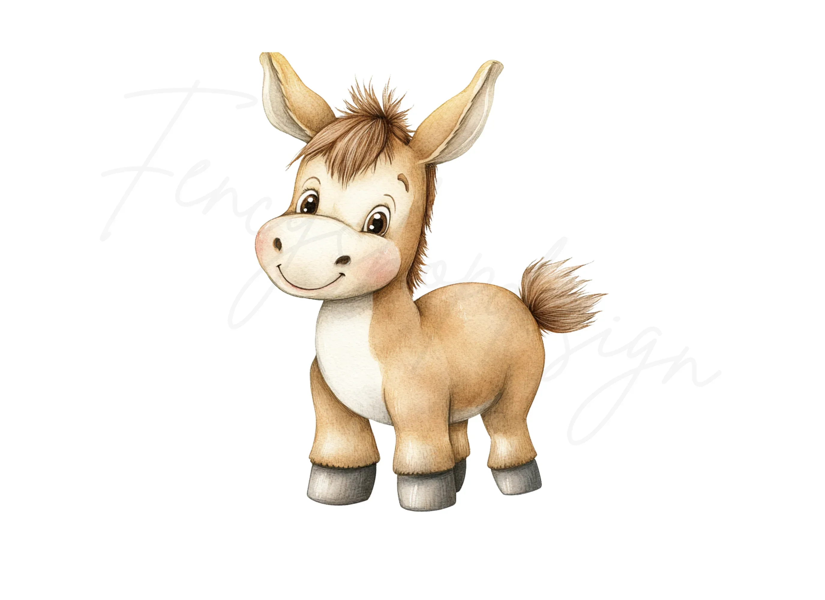 Cute Donkey Clipart Bundle - Image 3