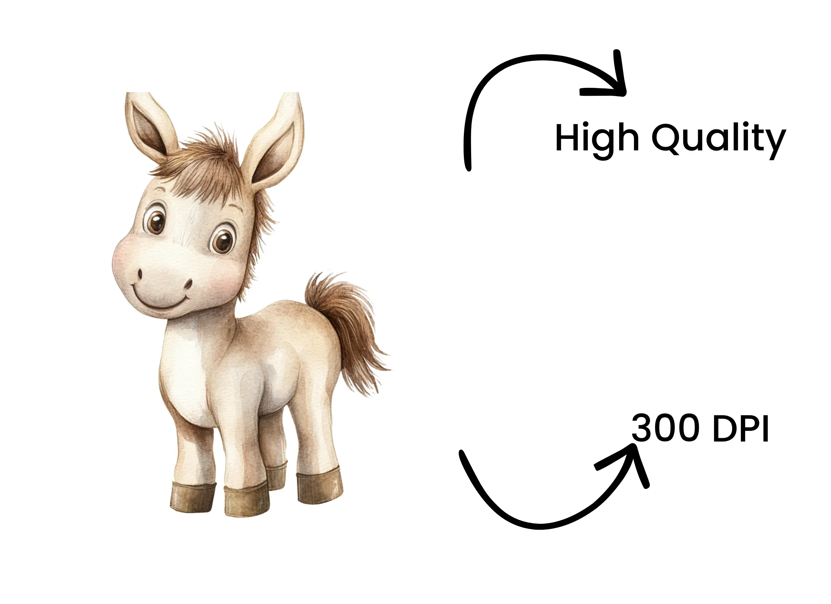 Cute Donkey Clipart Bundle - Image 4
