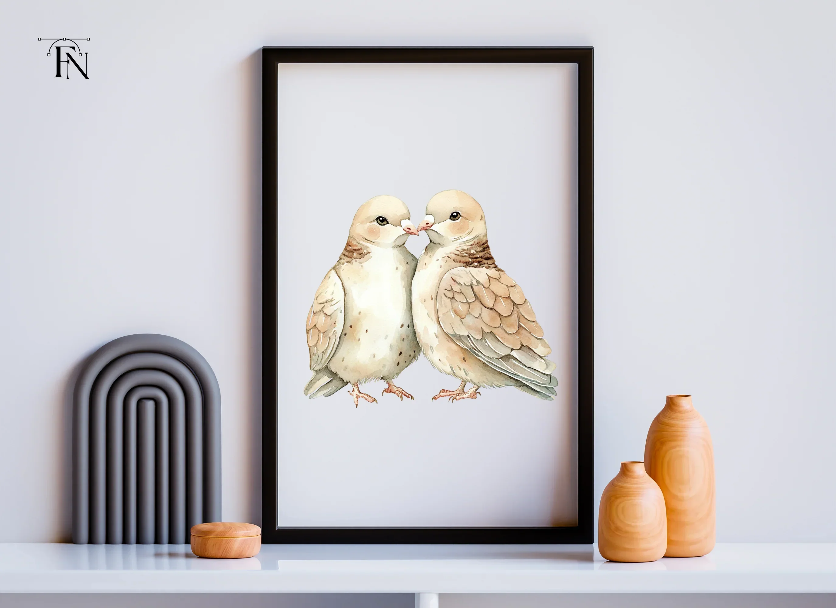 Cute Dove Couples Clipart Bundle - Image 4
