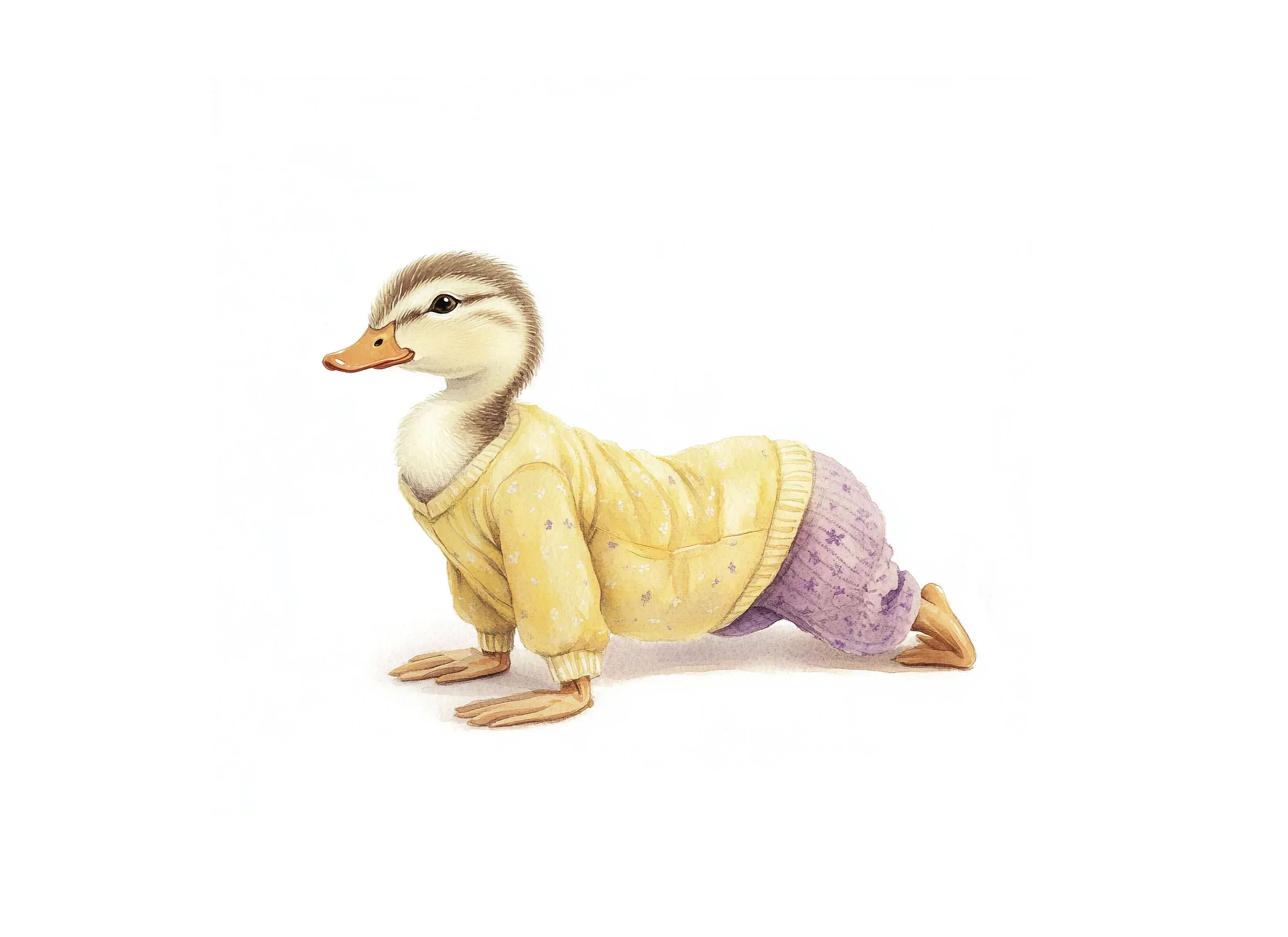 Cute Duckling Yoga Clipart Bundle - Image 2