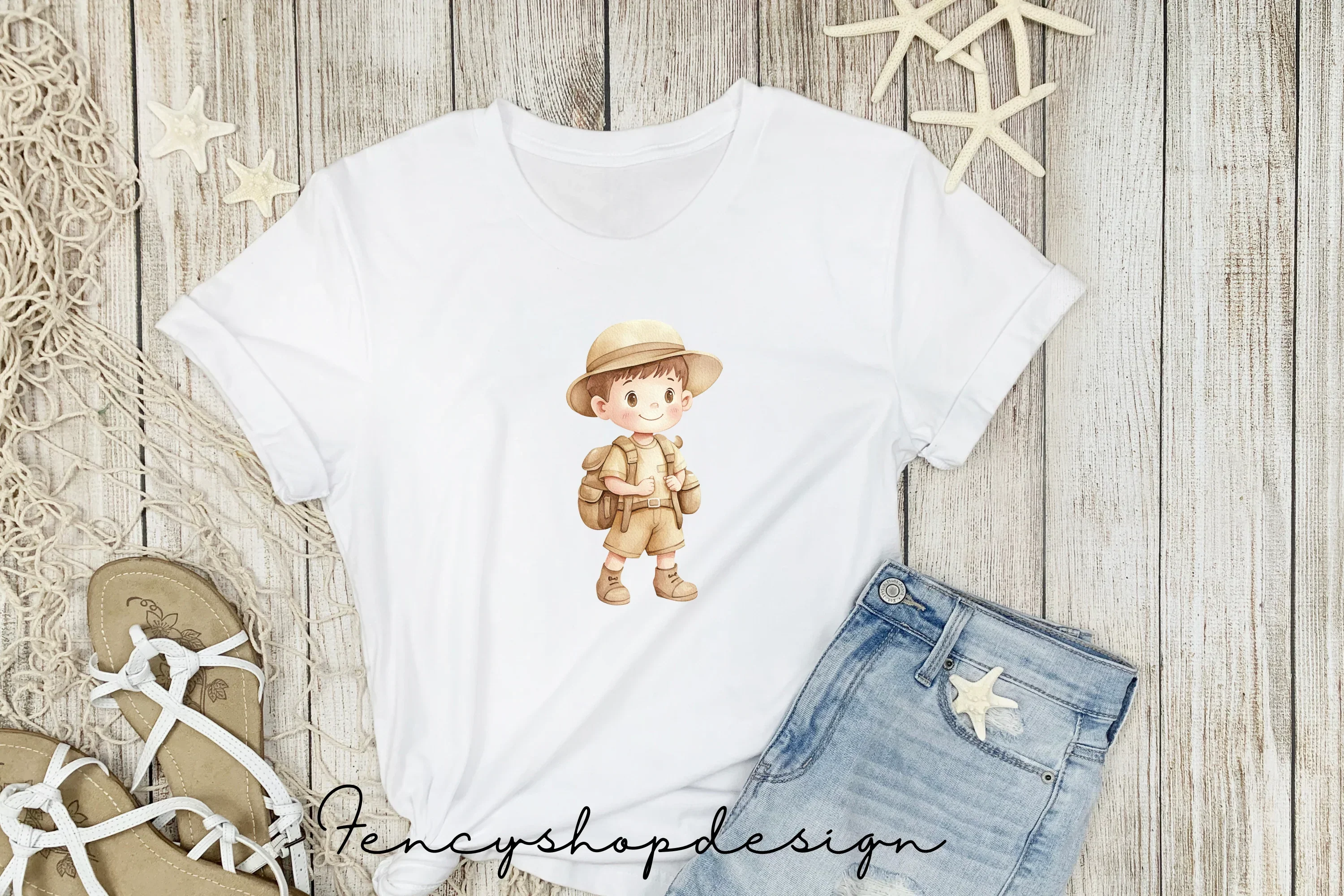 Cute Explorer Boy Clipart Bundle - Image 5
