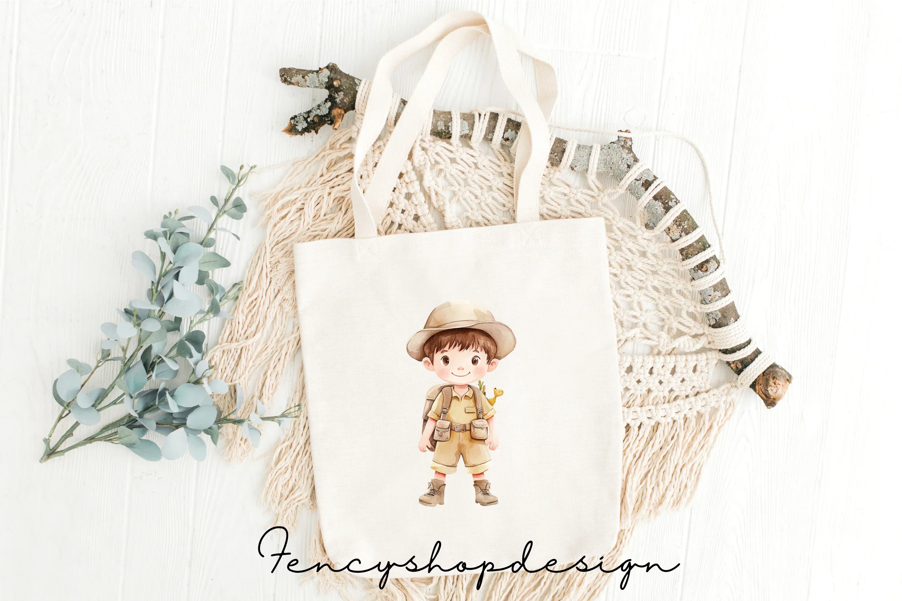 Cute Explorer Boy Clipart Bundle - Image 8