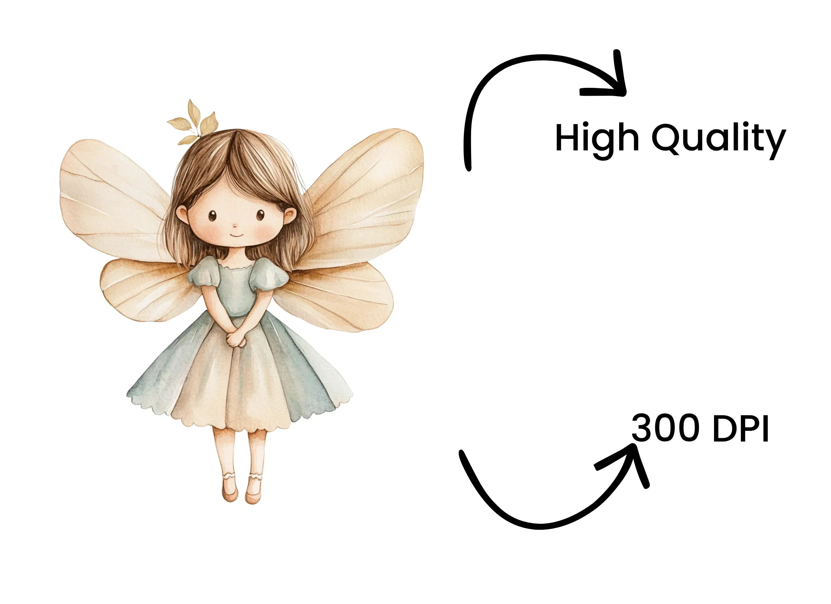 Cute Fairy Clipart Bundle - Image 4