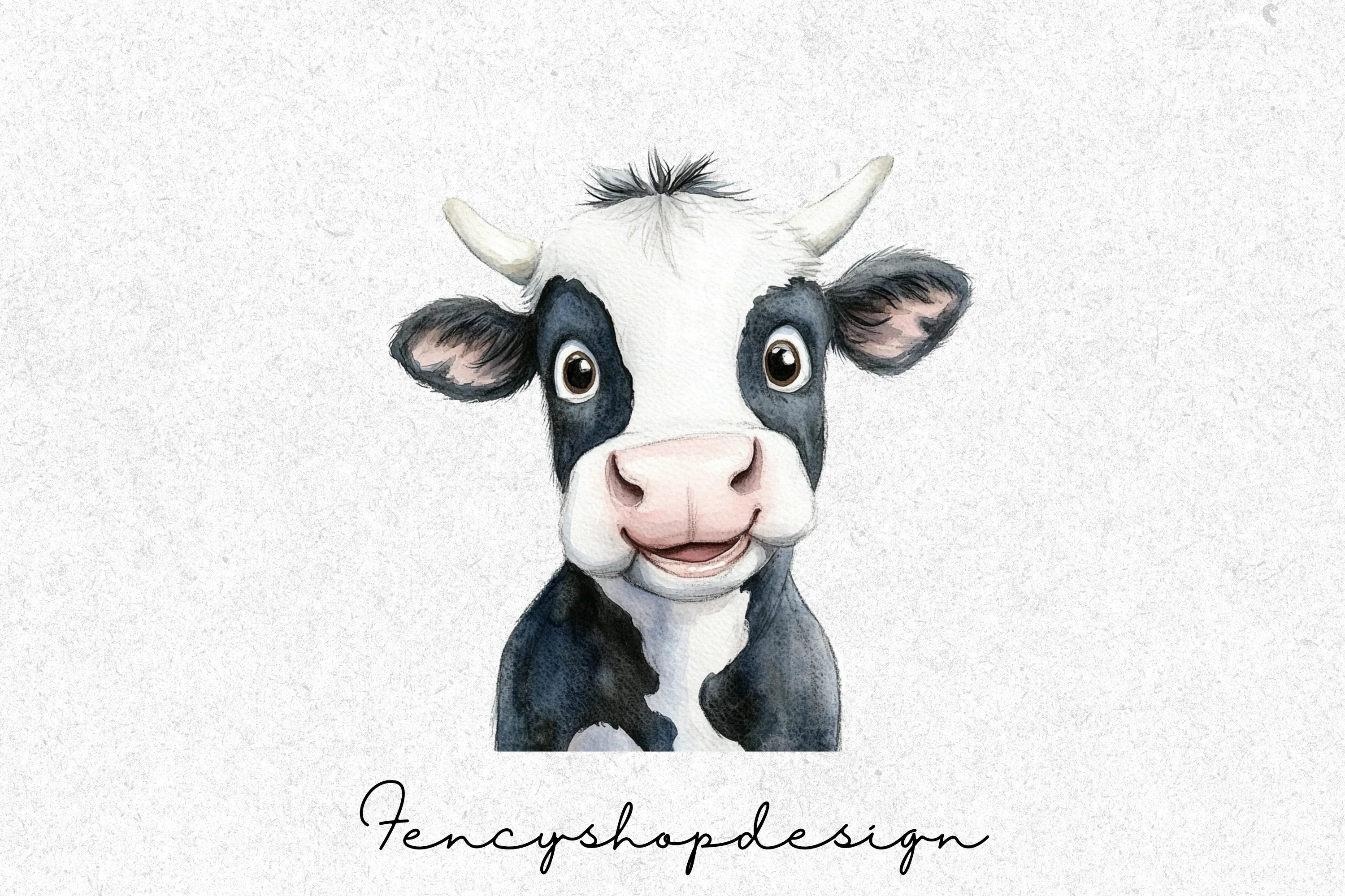 Cute Farm Cow Clipart Bundle - Image 3