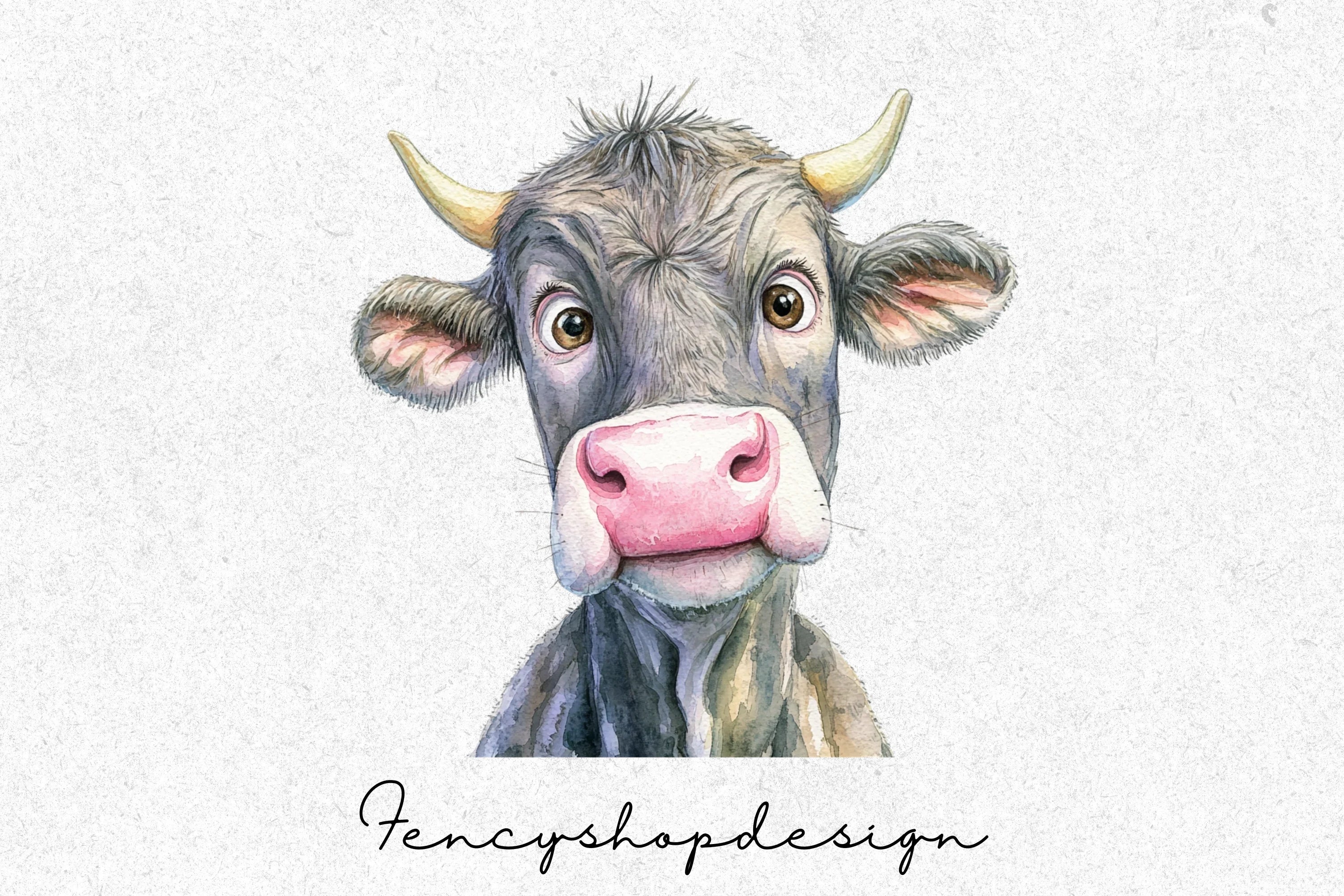 Cute Farm Cow Clipart Bundle - Image 4