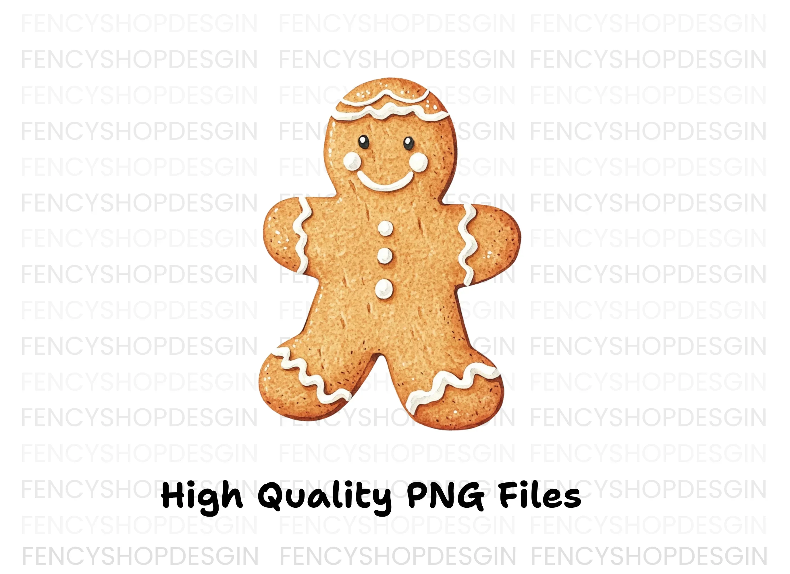 Cute Gingerbread Man Christmas Clipart Bundle - Image 2