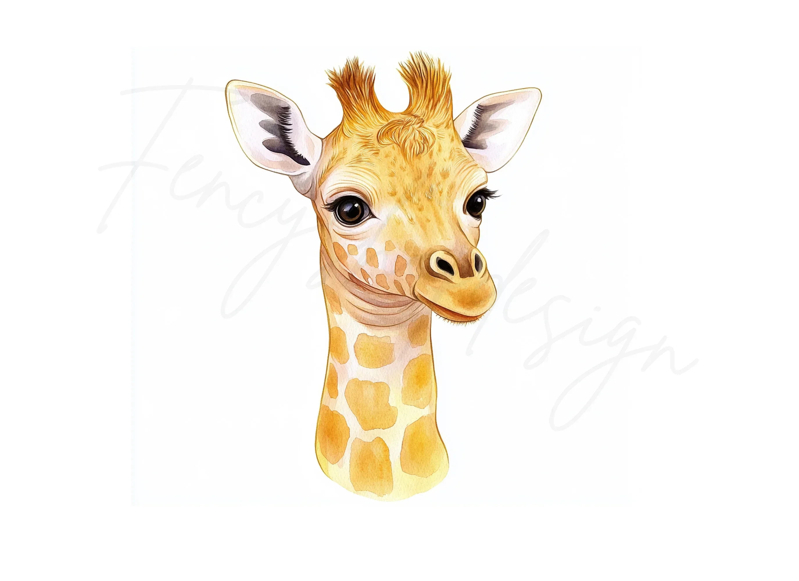 Cute Giraffe Faces Clipart Bundle - Image 2