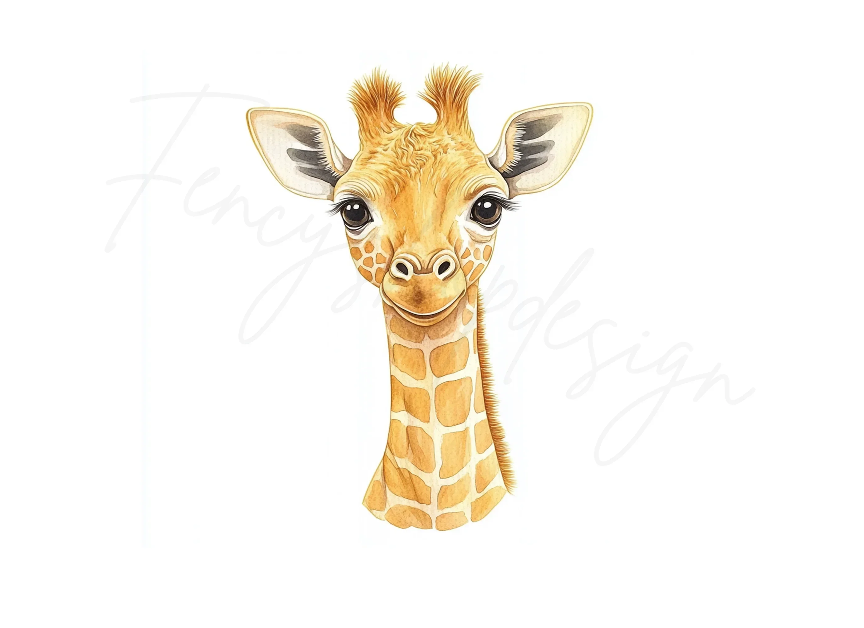 Cute Giraffe Faces Clipart Bundle - Image 3