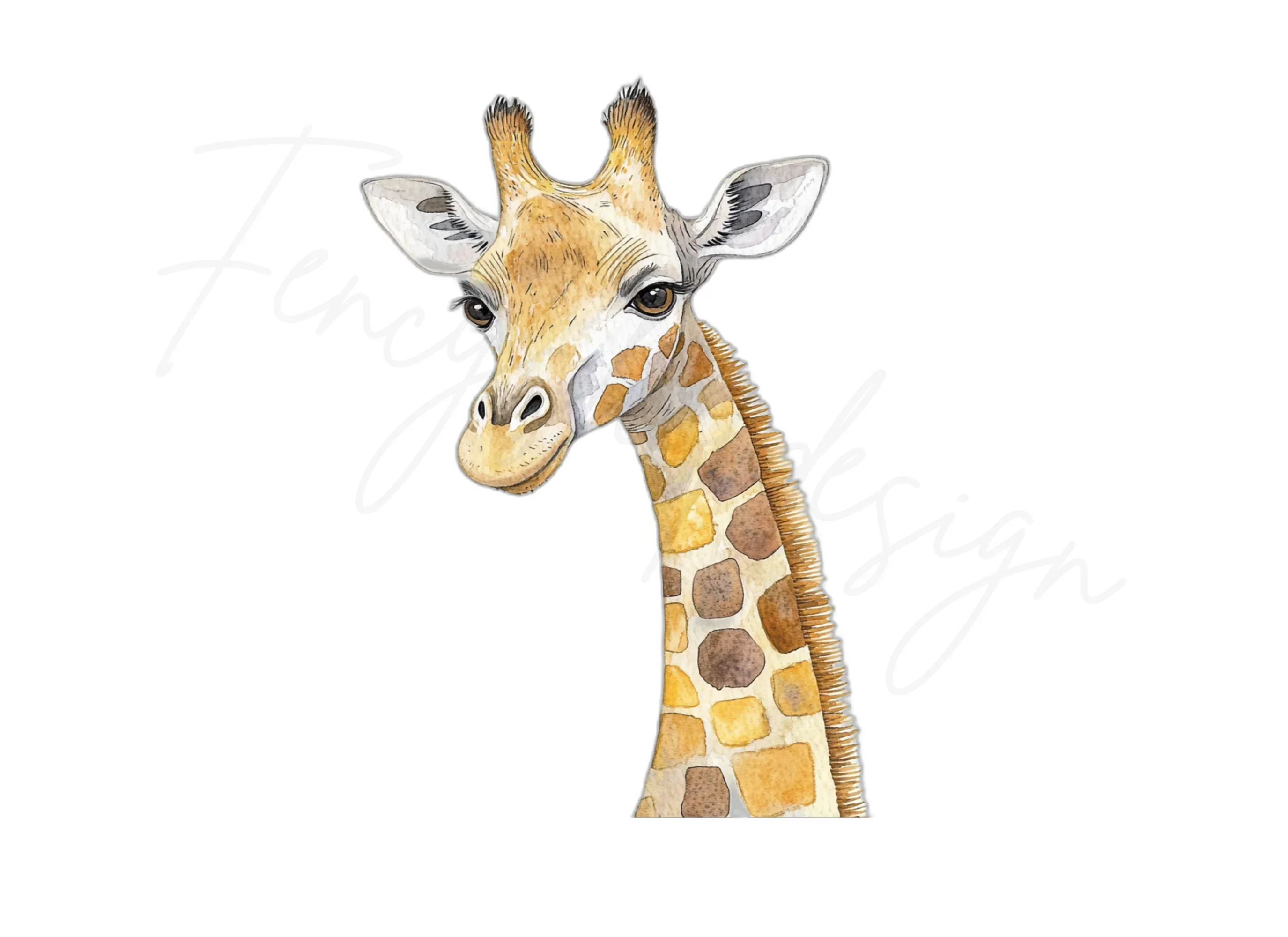 Cute Giraffe Head Clipart Bundle - Image 3