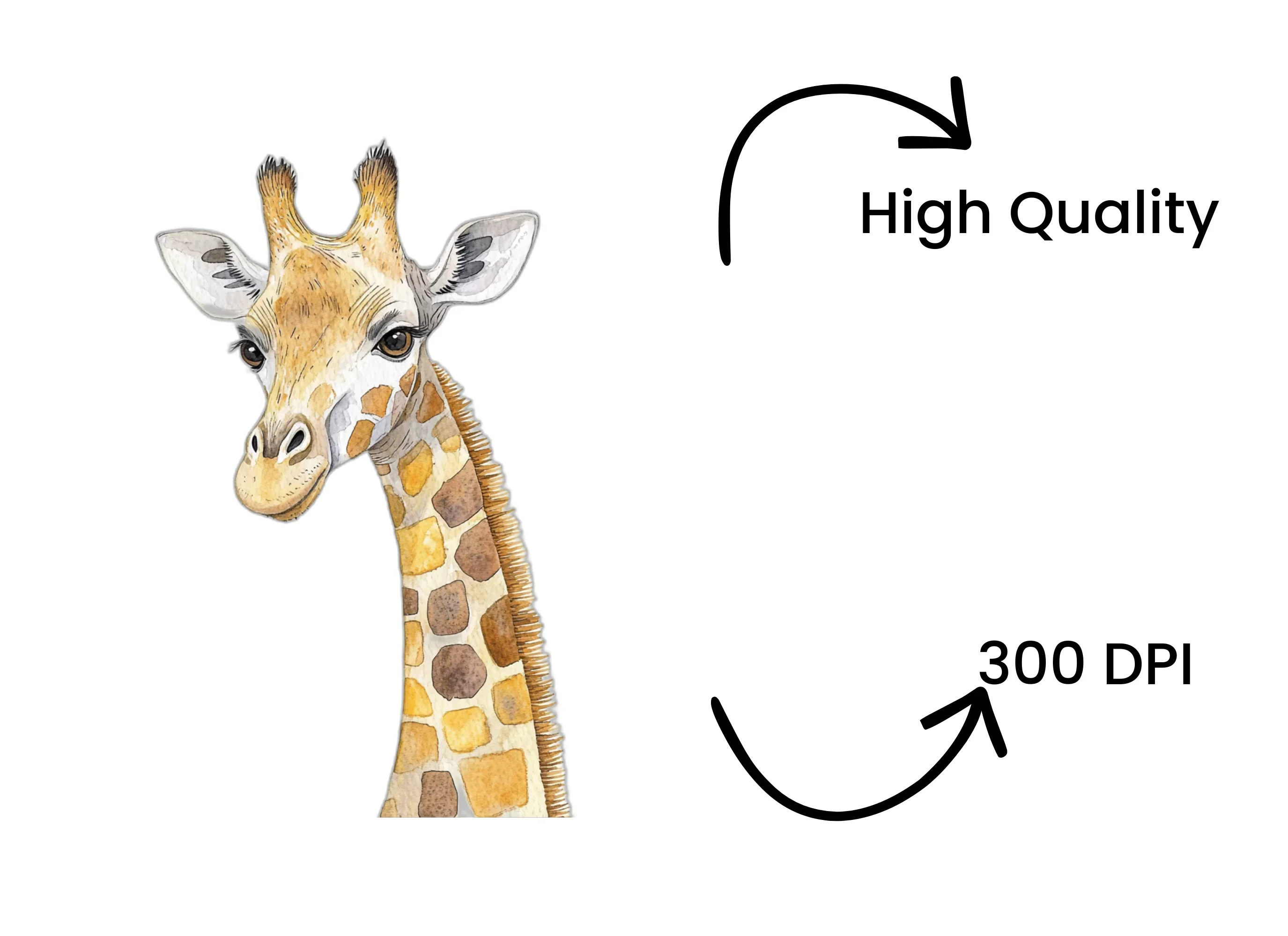 Cute Giraffe Head Clipart Bundle - Image 4