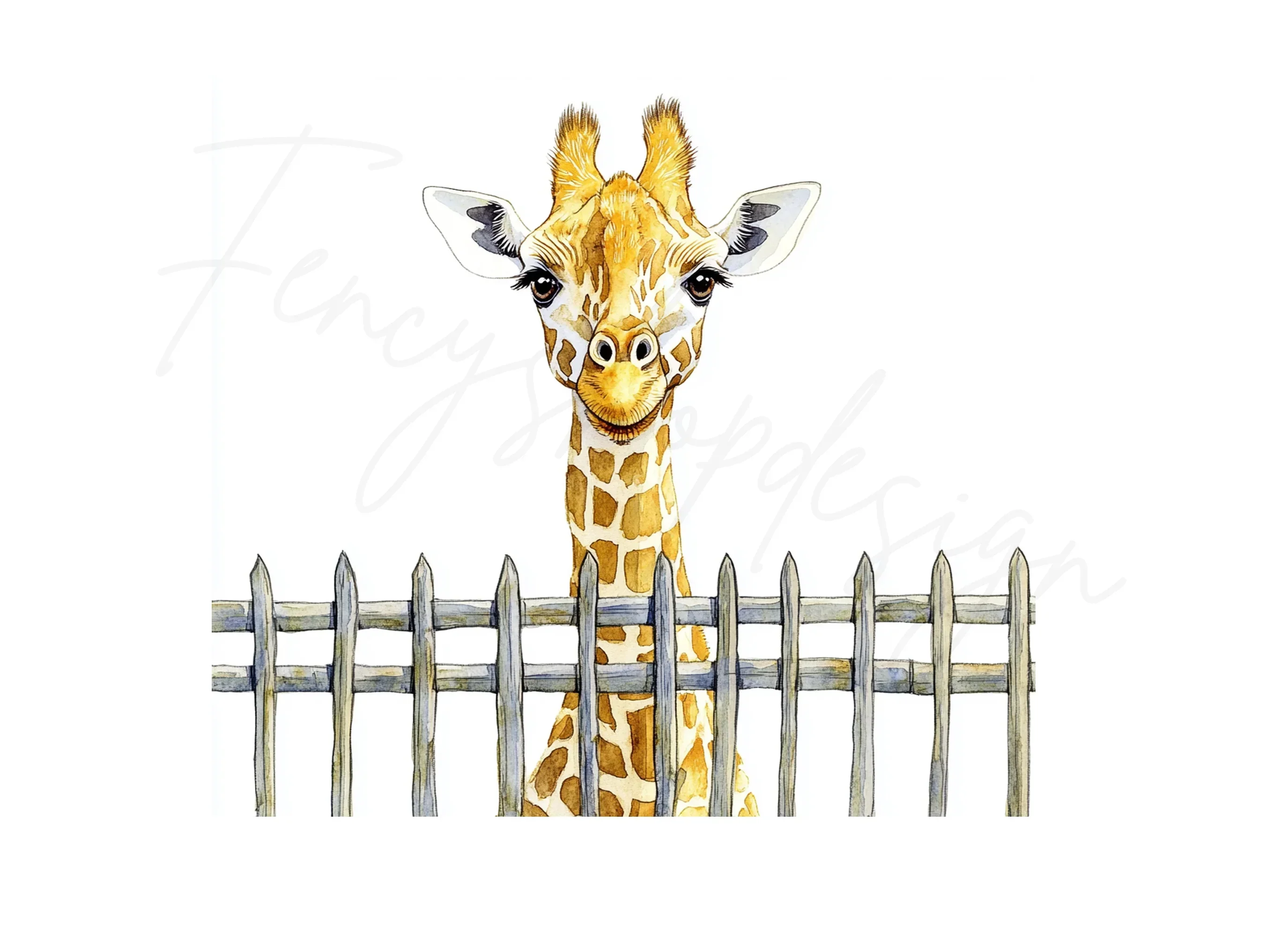 Cute Giraffe Peekaboo Clipart Bundle - Image 2