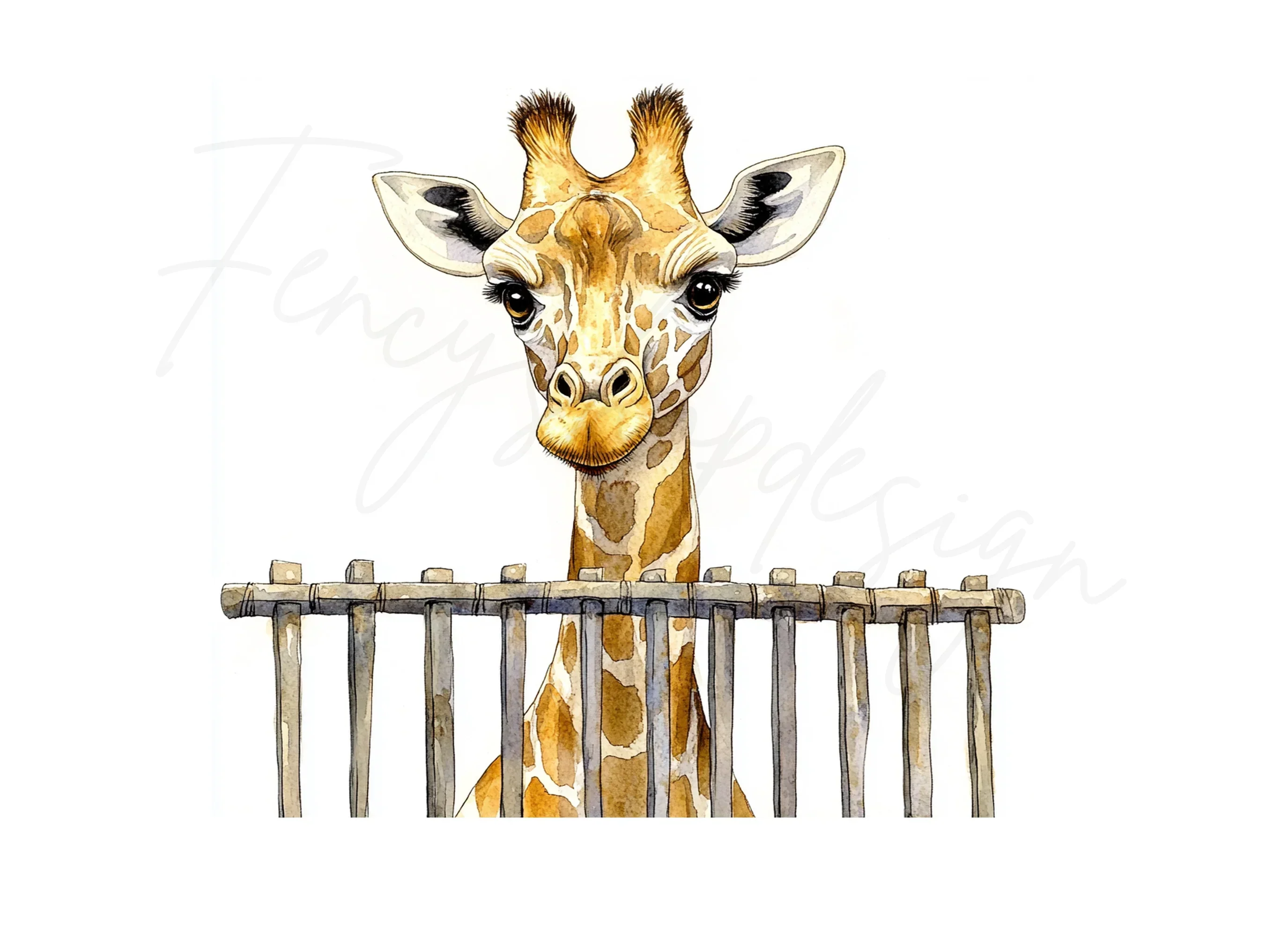 Cute Giraffe Peekaboo Clipart Bundle - Image 3