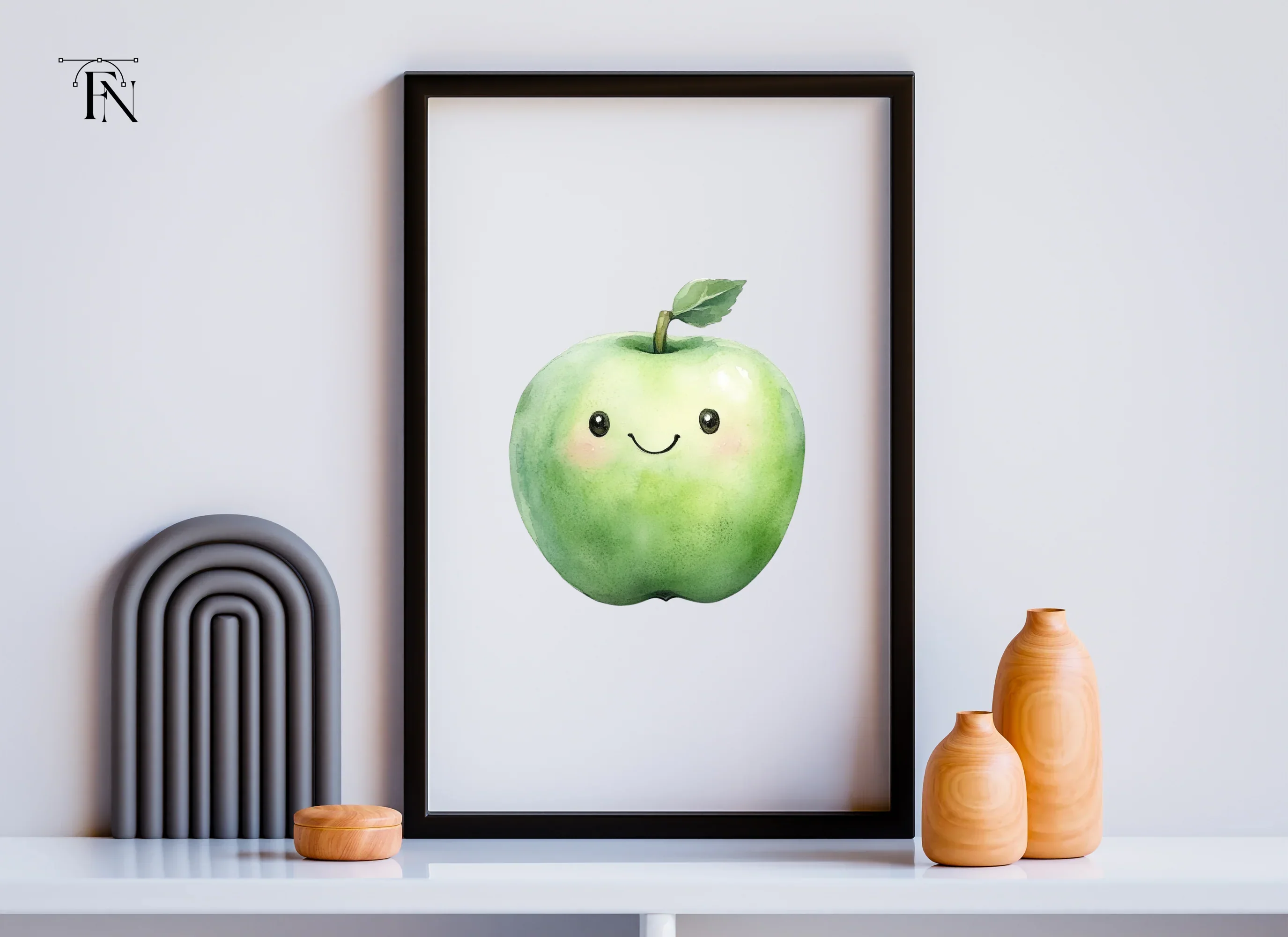 Cute Green Apple Clipart Bundle - Image 6