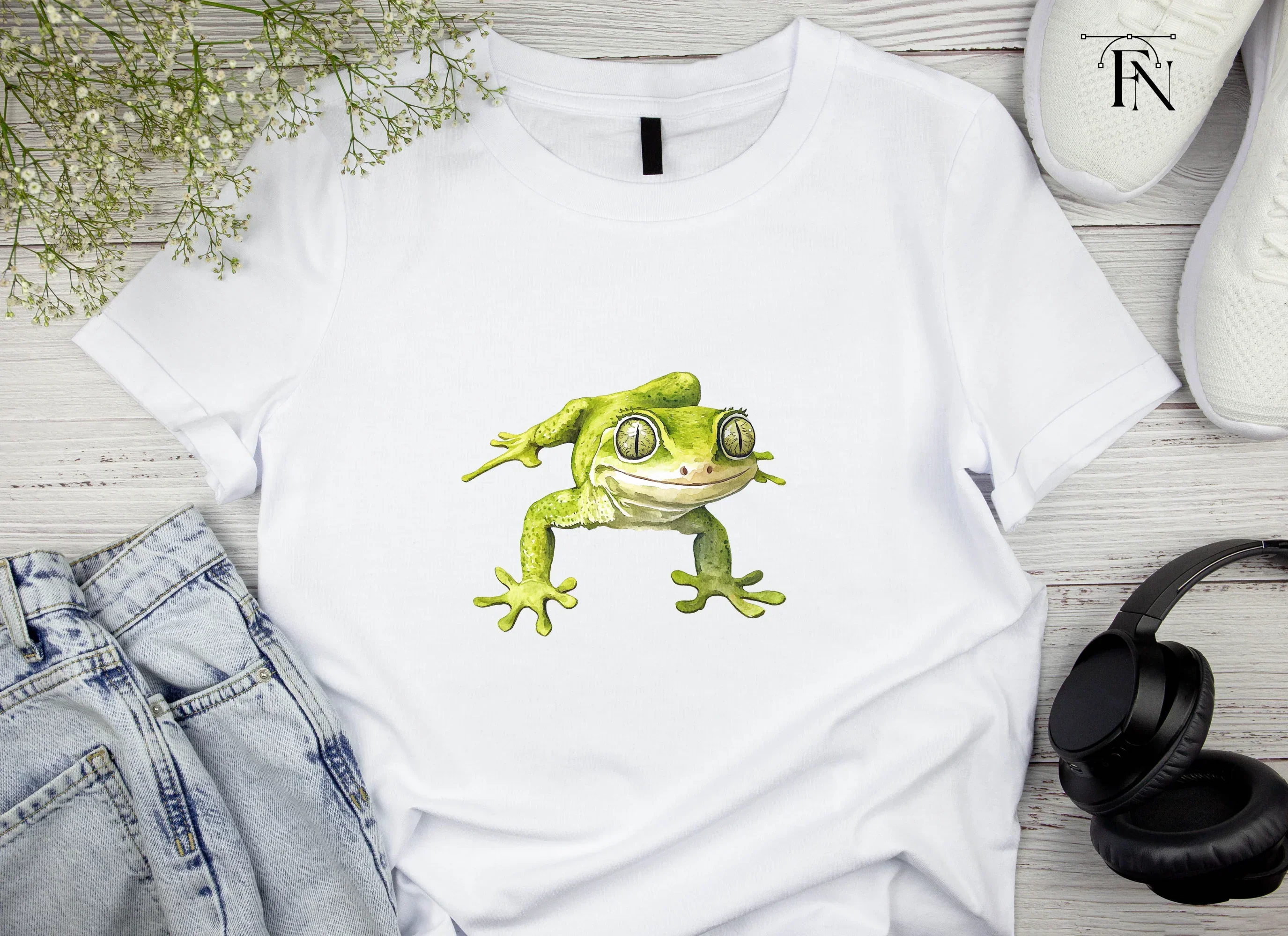 Cute Green Gecko Clipart Bundle - Image 5