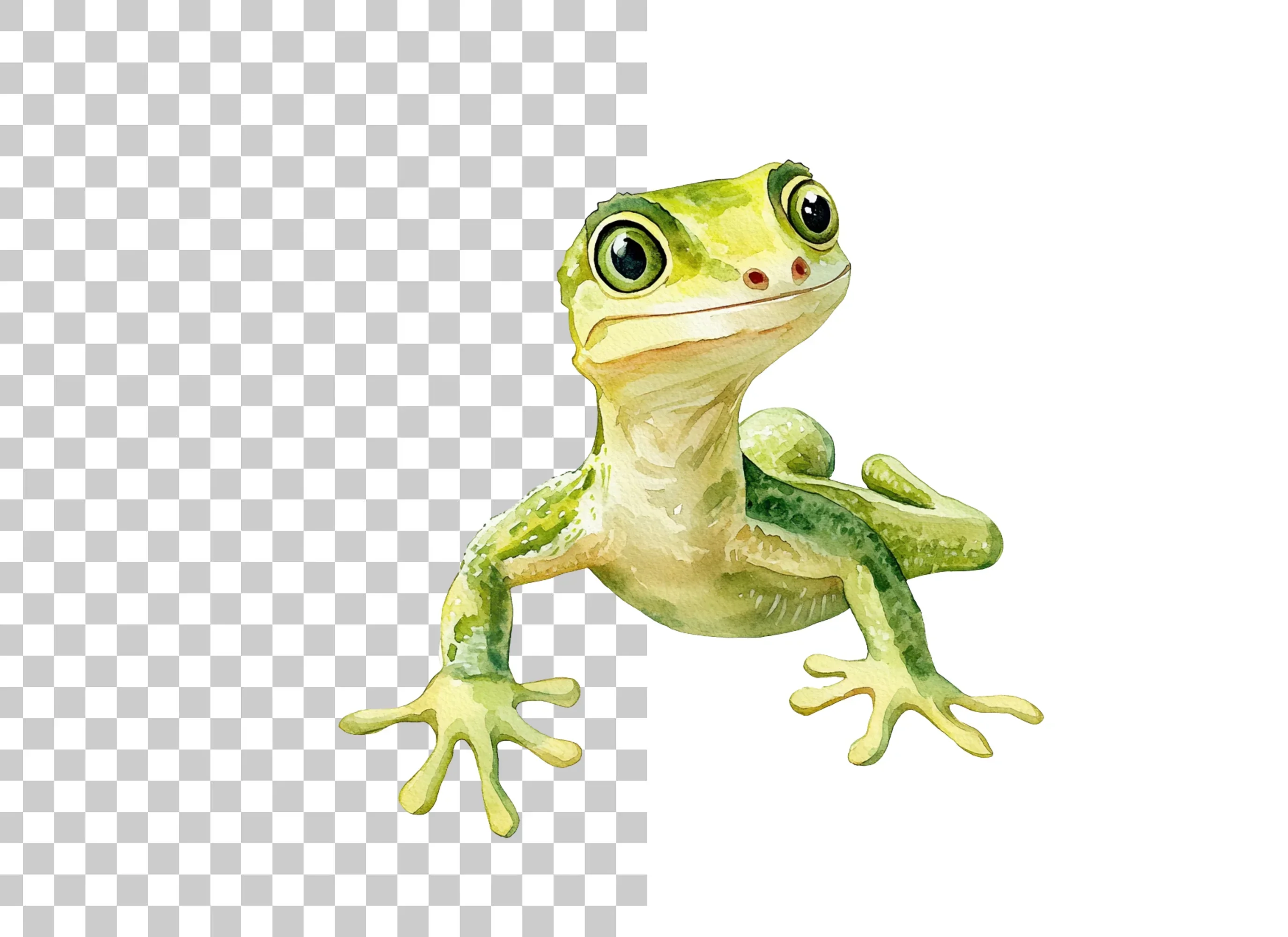 Cute Green Gecko Lizard Clipart Bundle - Image 2