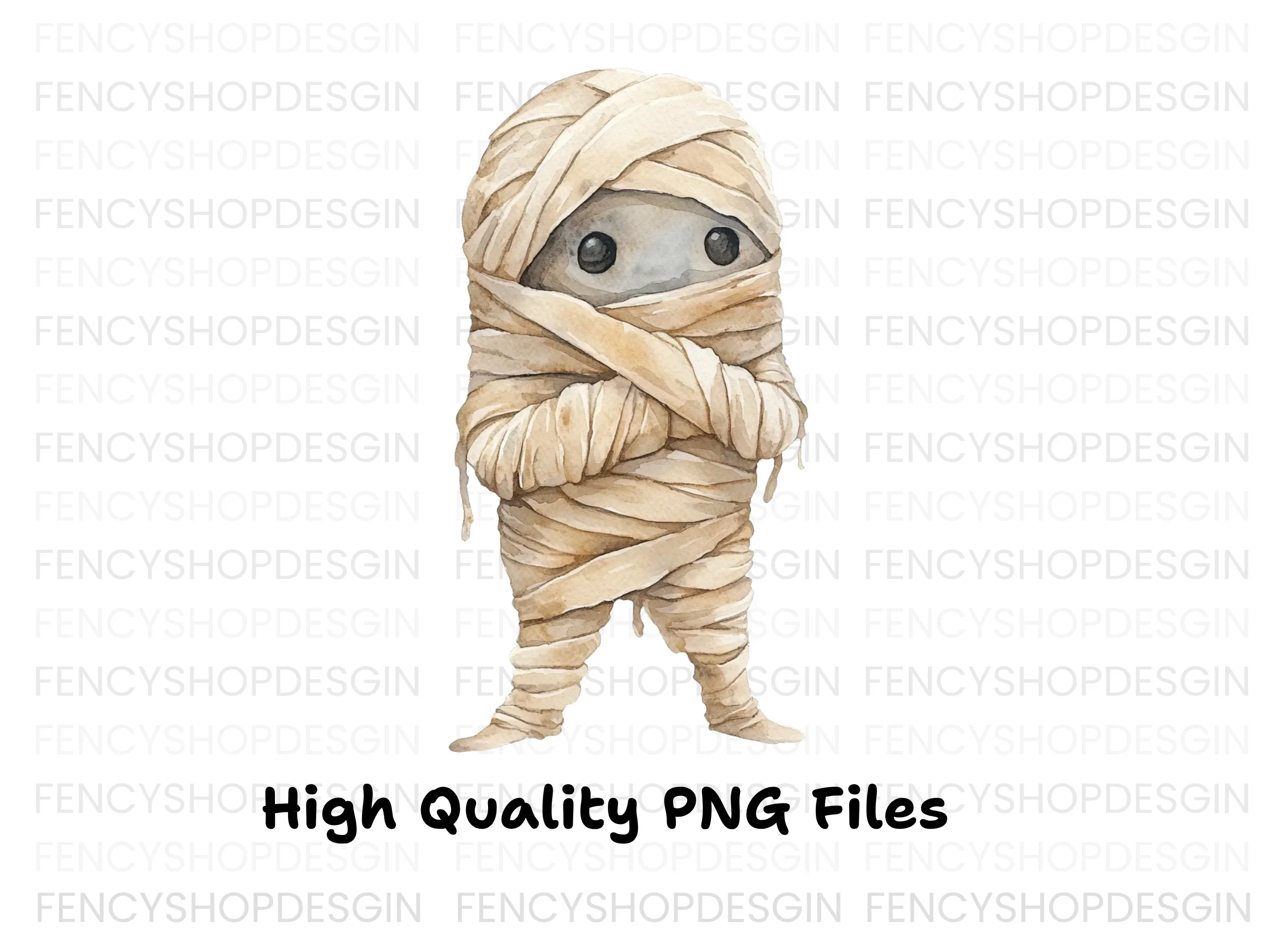 Cute Halloween Mummy Clipart Bundle - Image 3