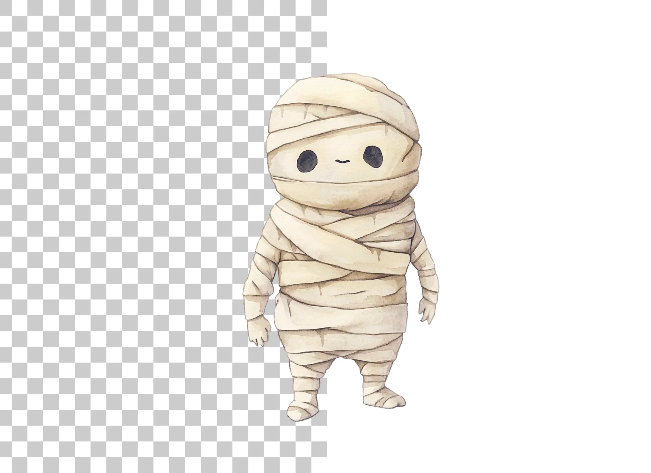 Cute Halloween Mummy Clipart Bundle - Image 4