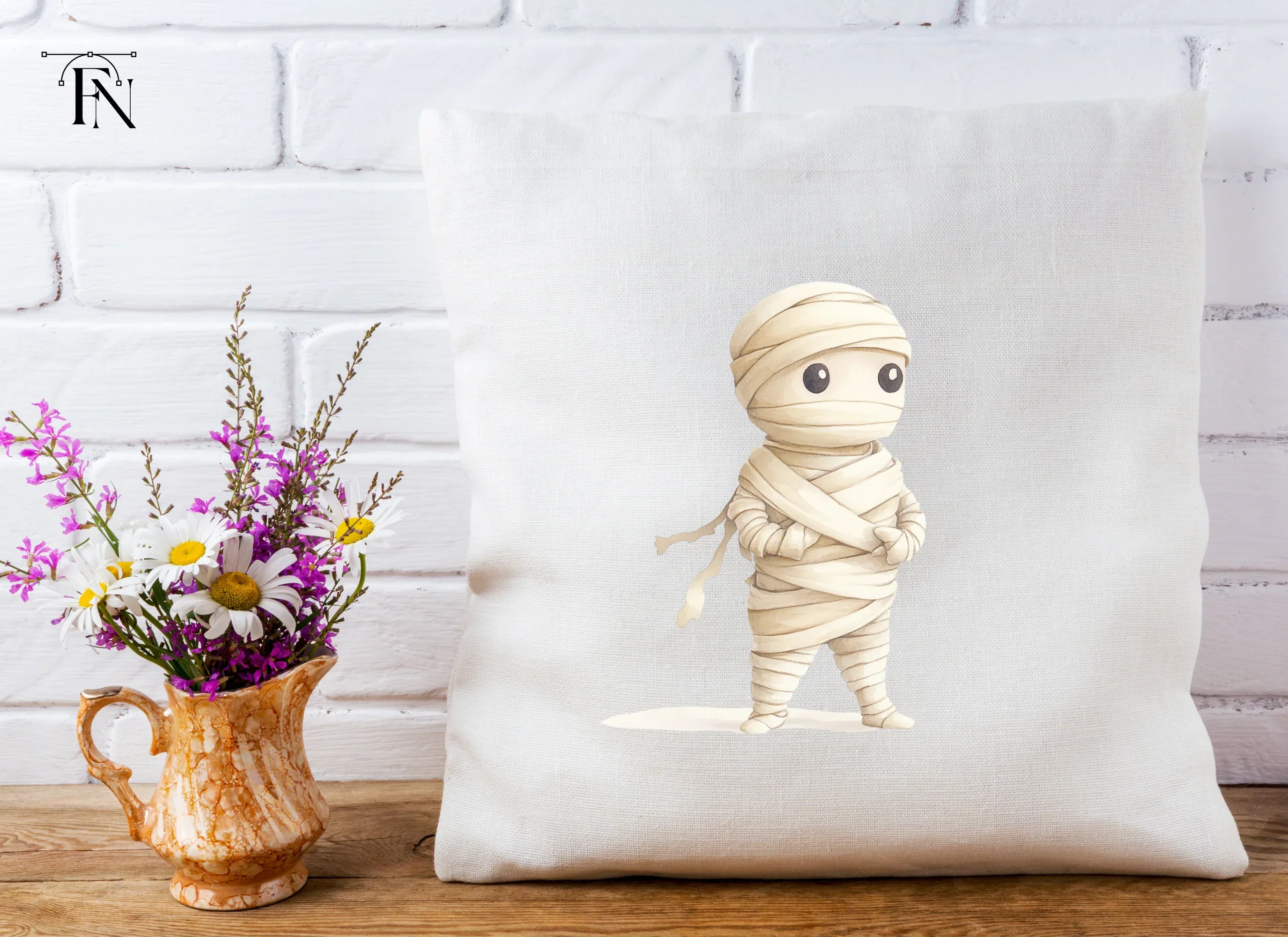 Cute Halloween Mummy Clipart Bundle - Image 5