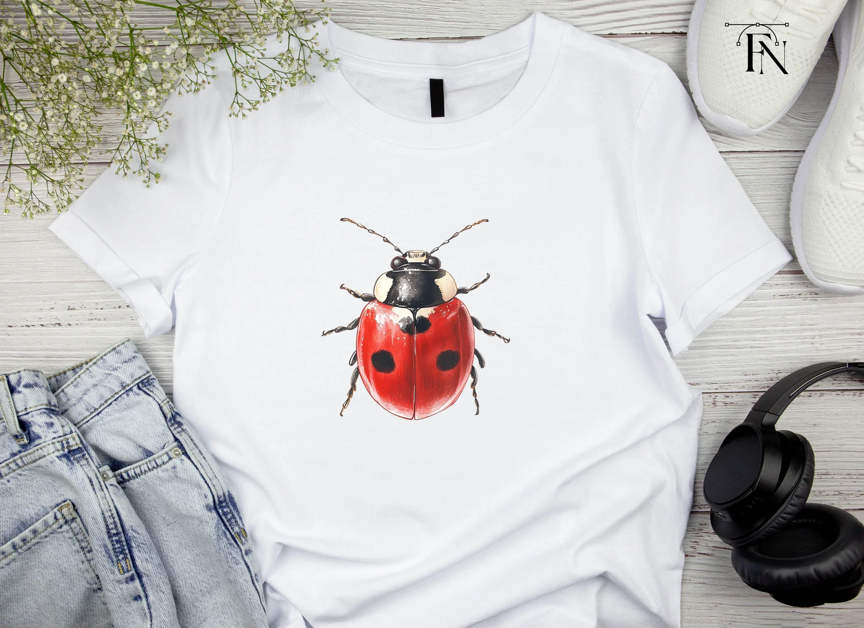 Cute Ladybug Clipart Bundle - Image 4