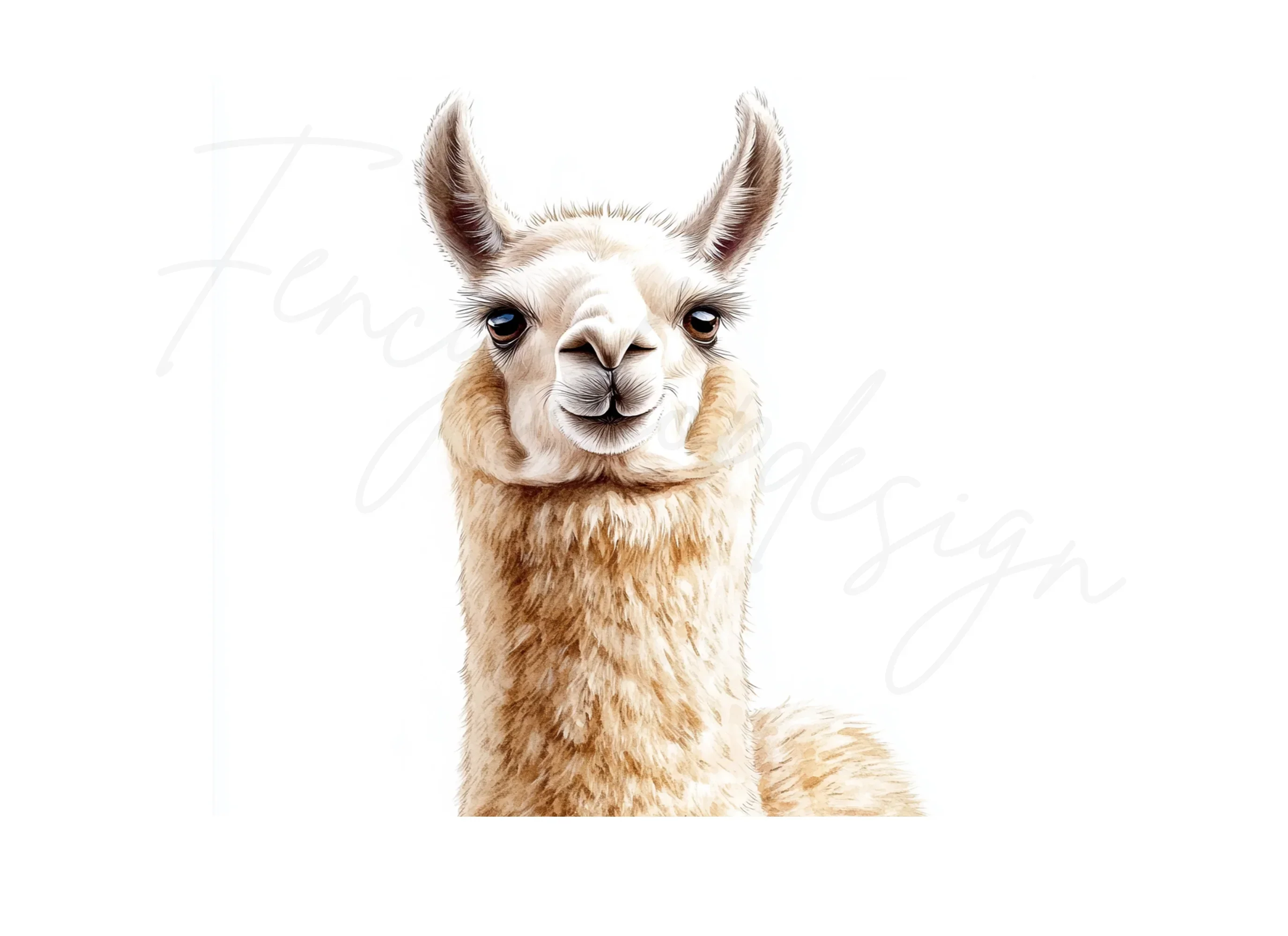 Cute Llama Faces Clipart Bundle - Image 3