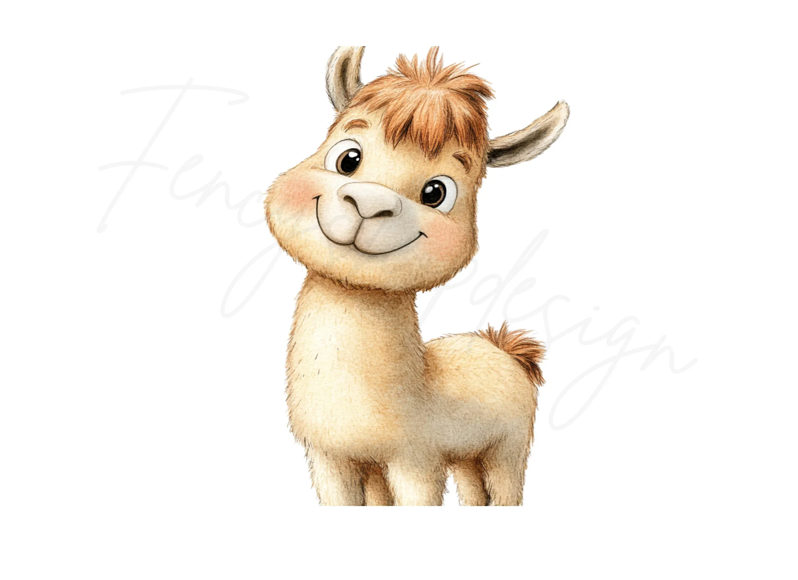 Cute Llama Faces Clipart Bundle - Image 2
