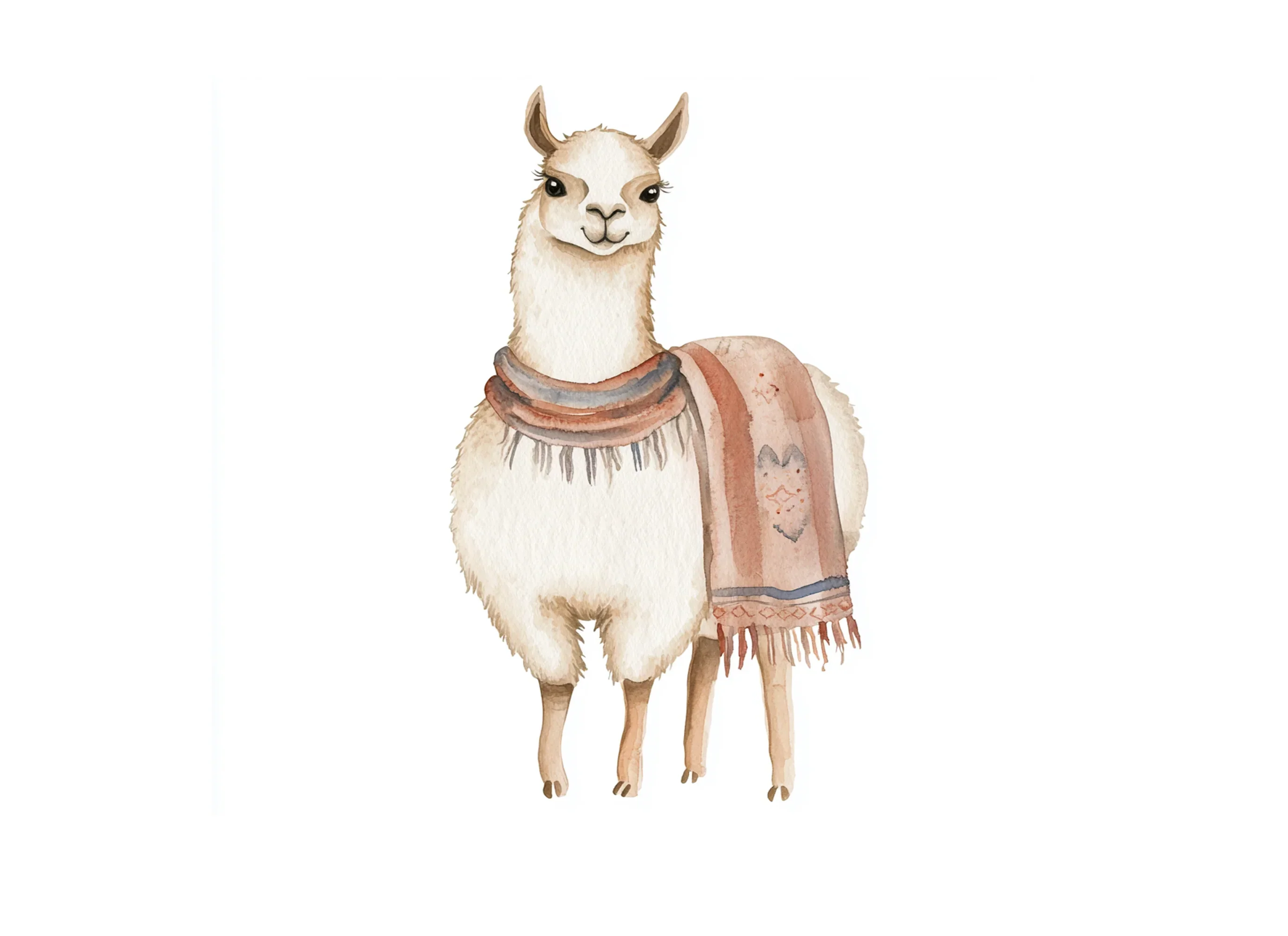 Cute Llama with Scarf Clipart Bundle - Image 2